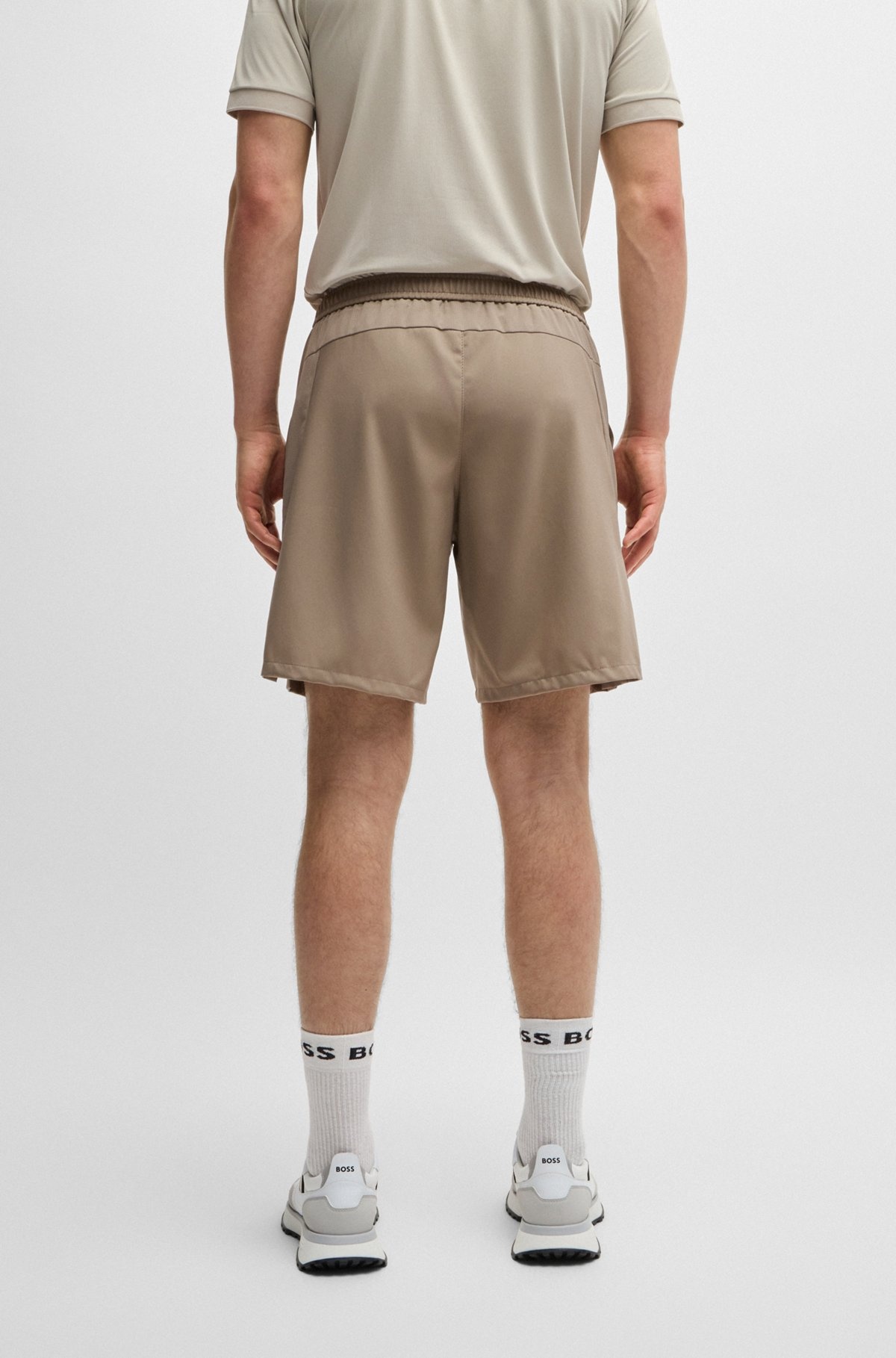 BOSS X MATTEO BERRETTINI WATER-REPELLENT SHORTS WITH LOGO PRINT - 4