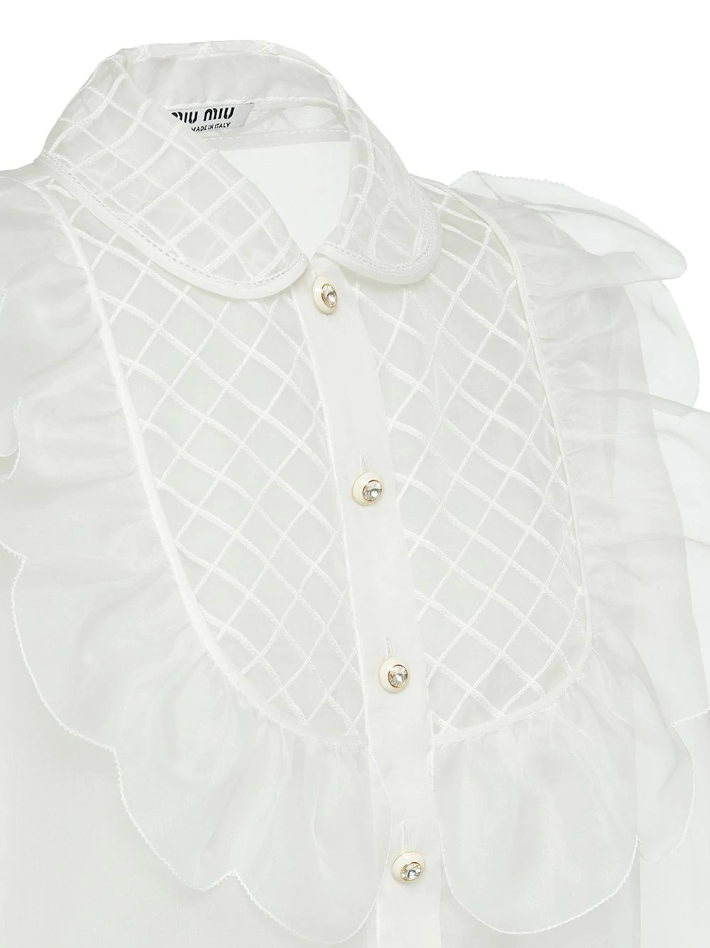 embroidered organza blouse - 3