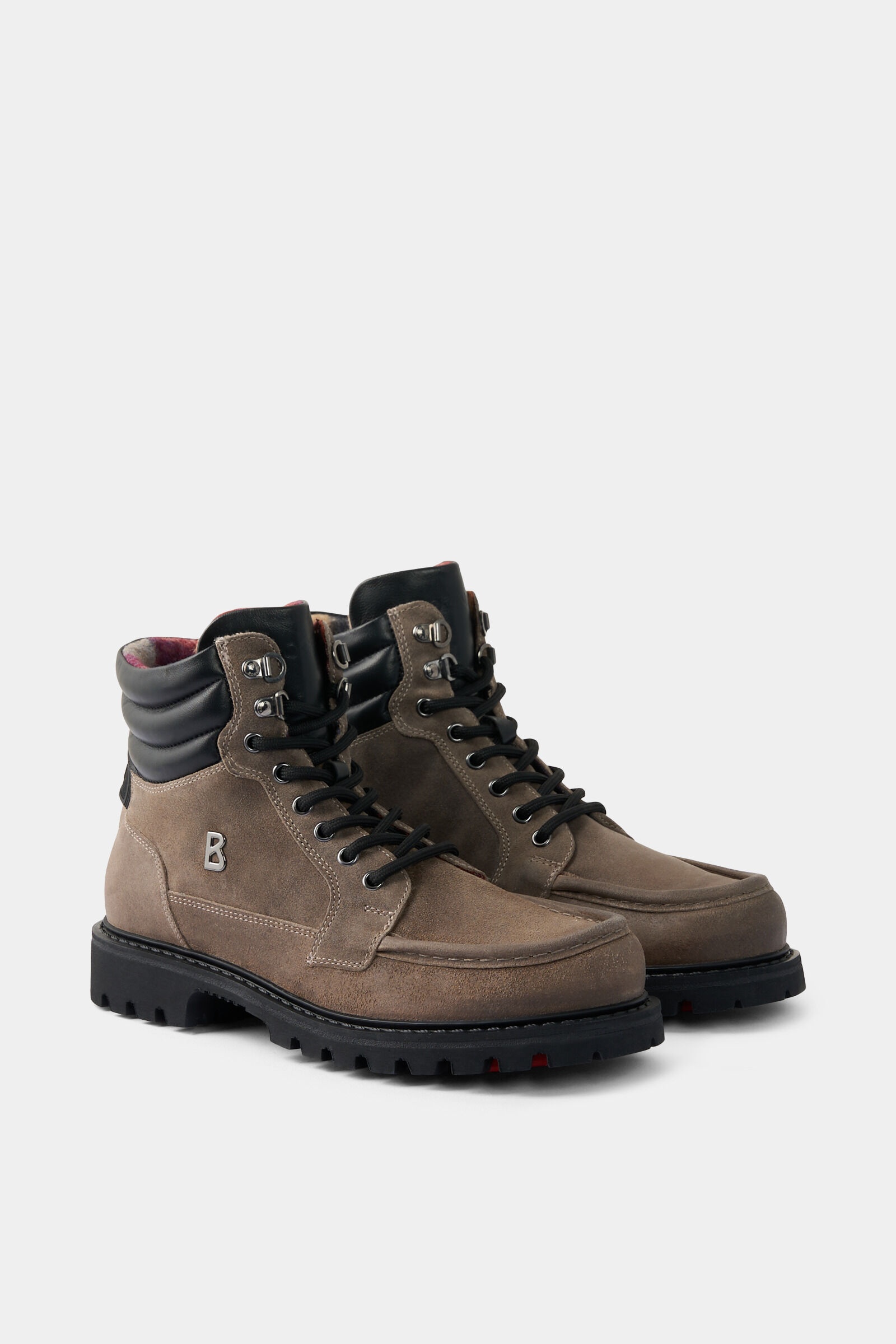 Helsinki Lace-up boots in Taupe/Black - 3