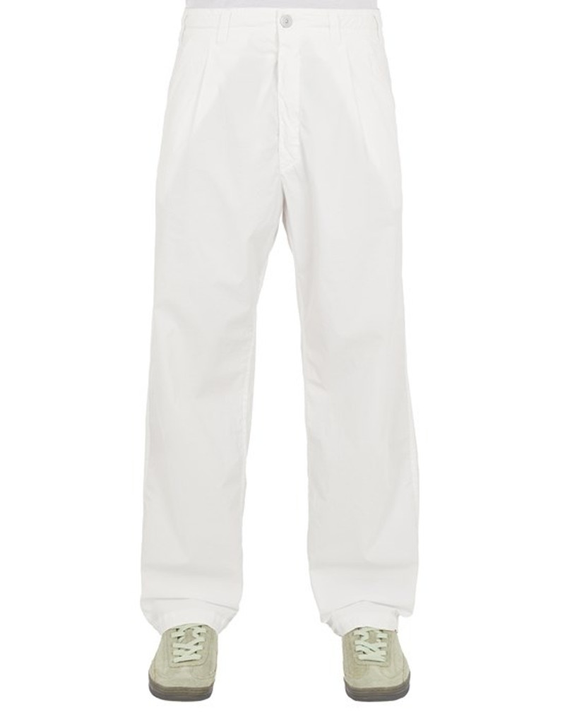 314X3 PLATED COTTON CANVAS_STONE ISLAND MARINA WHITE - 1