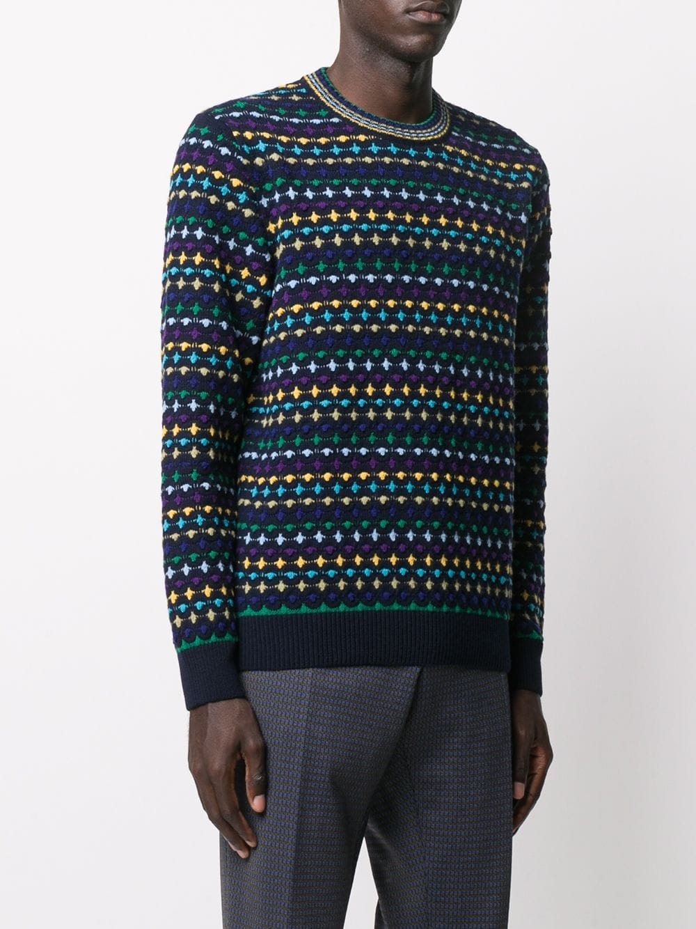 knitted crew neck jumper  - 3