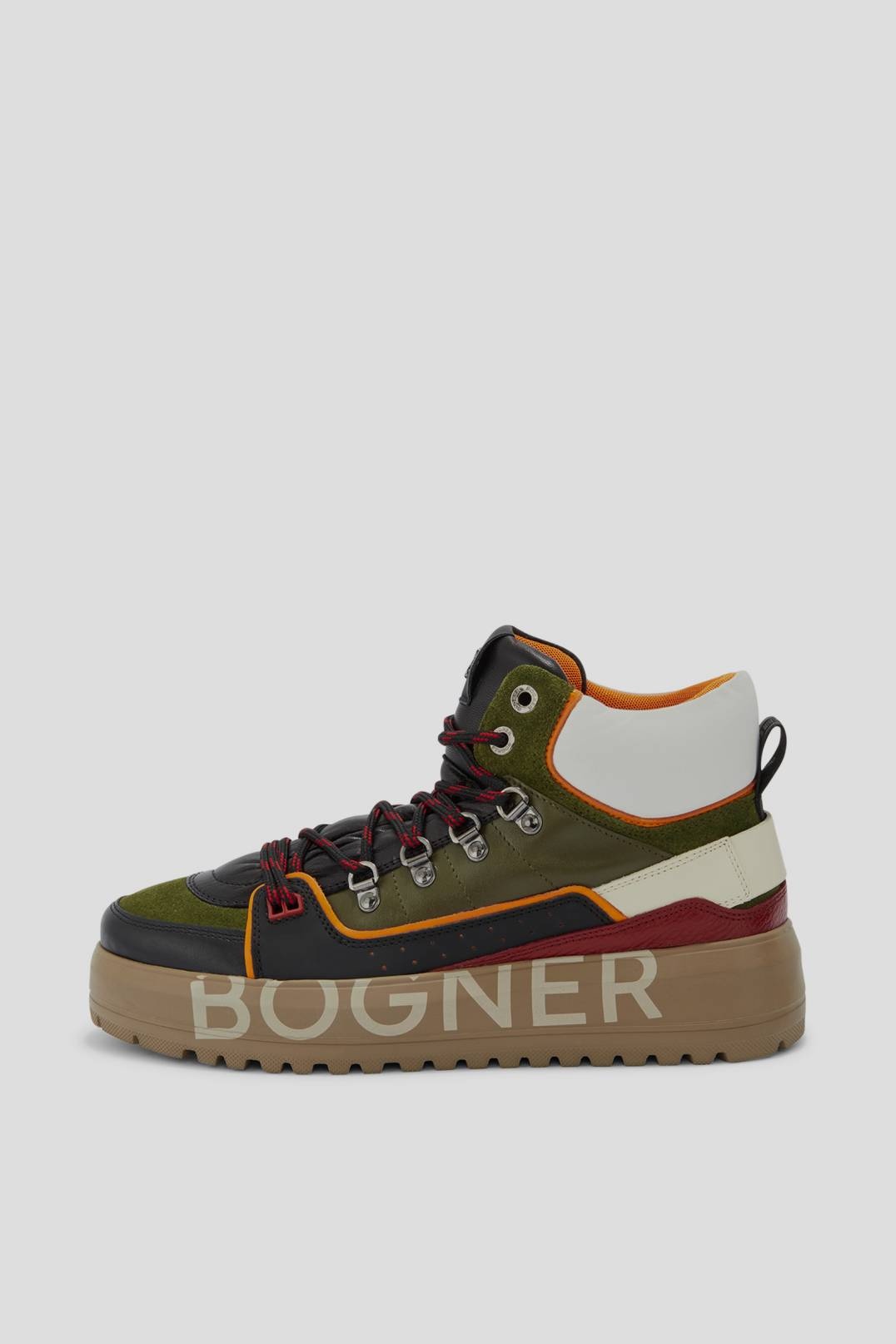 ANTWERP HIGH-TOP SNEAKERS IN BLACK/GREEN - 1
