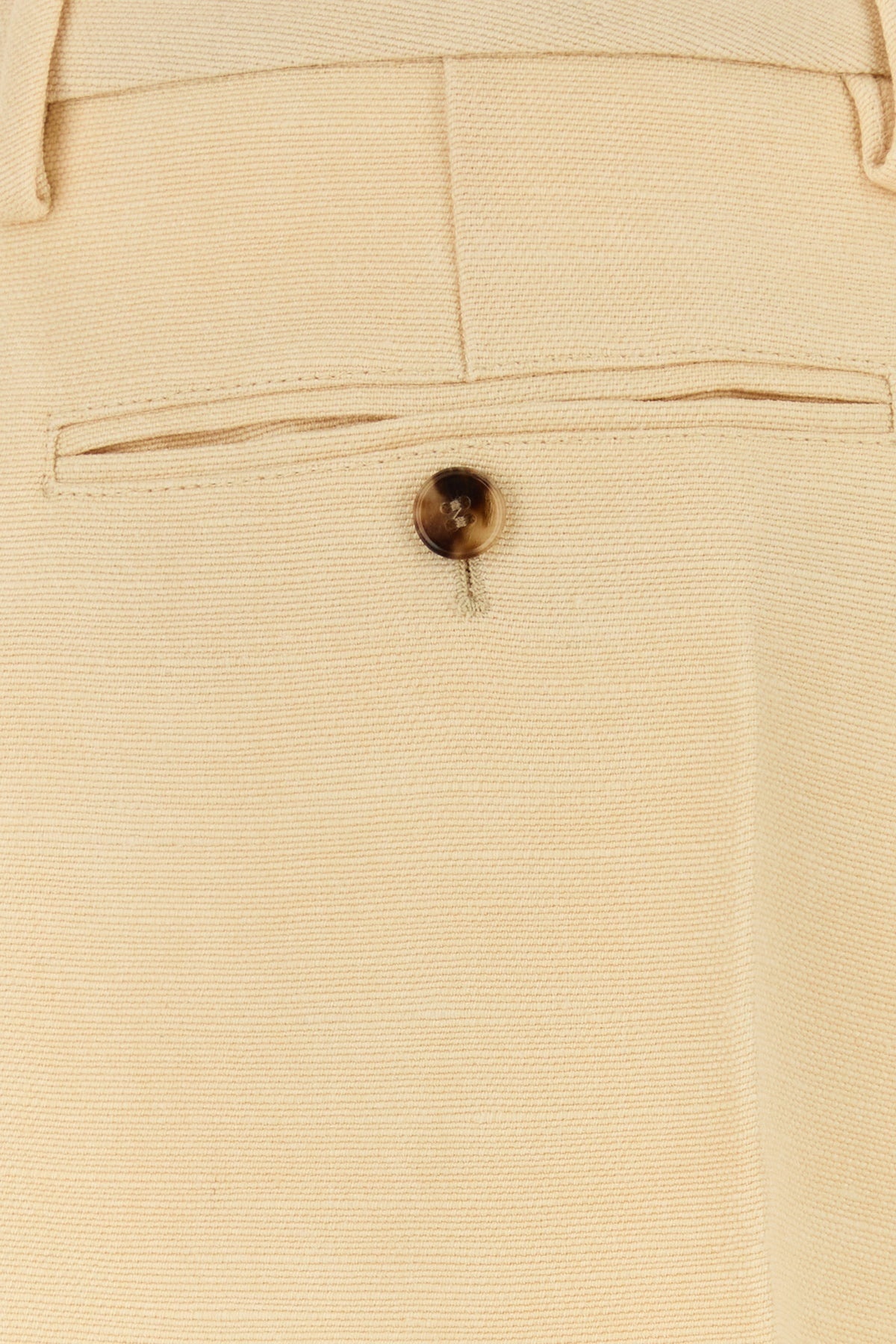 Cream jute blend pant - 3