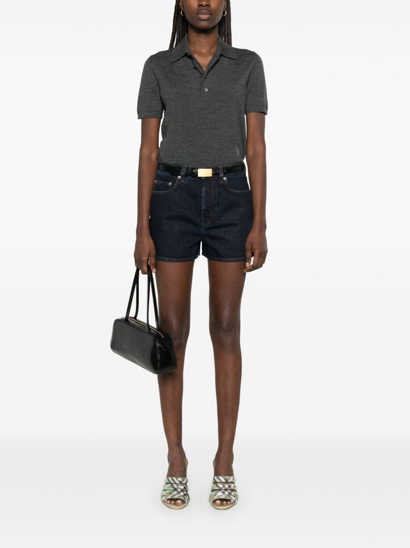 Burberry patch-detail denim shorts outlook