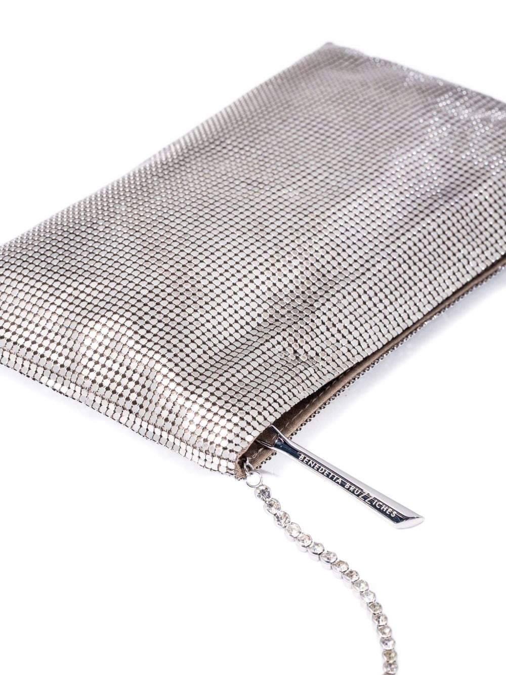 metallic chain clutch bag - 3
