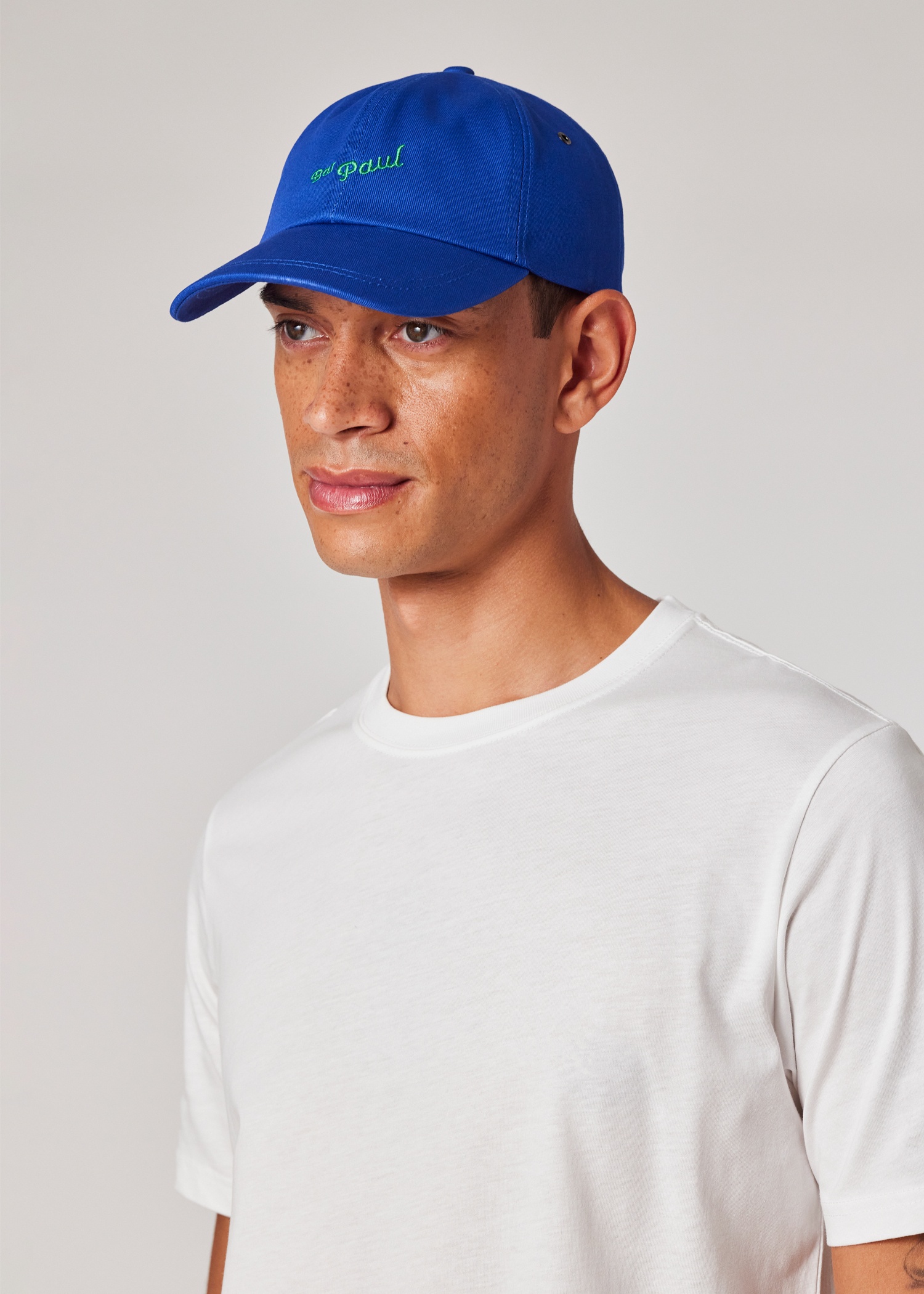 Blue 'Bar Paul' Embroidered Cap - 2