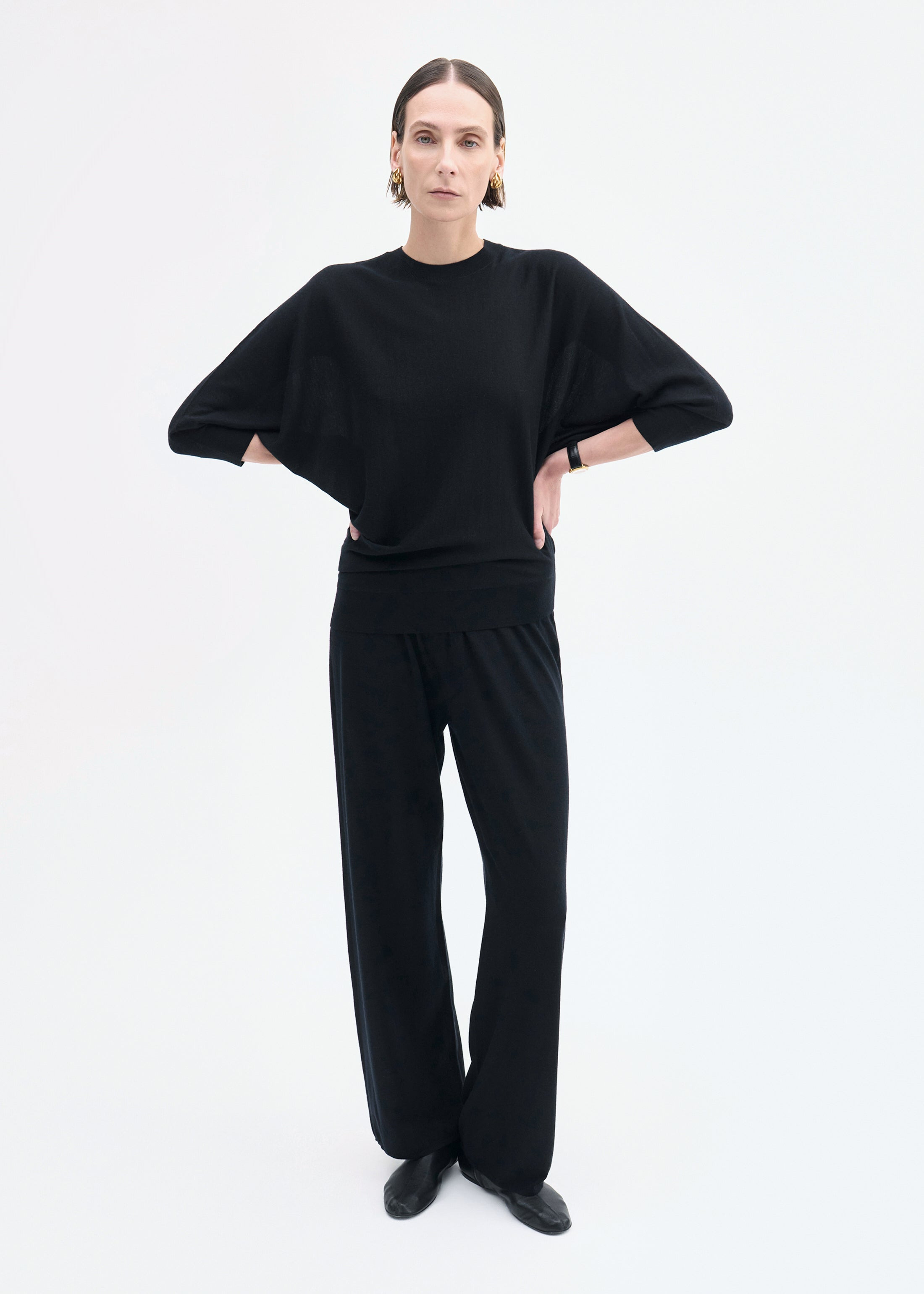 Pull Up Pant in Fine Cashmere - 3