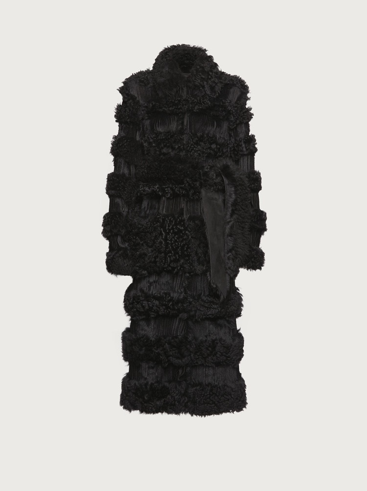 SHAVED SHEARLING COAT - 1