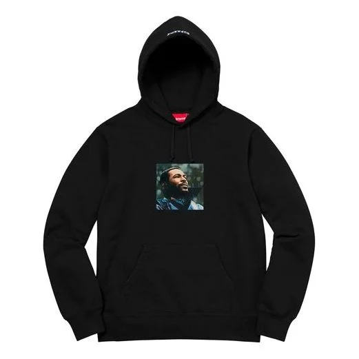 Supreme FW18 Marvin Gaye Hooded Sweatshirt Black SUP-FW18-1200 - 1