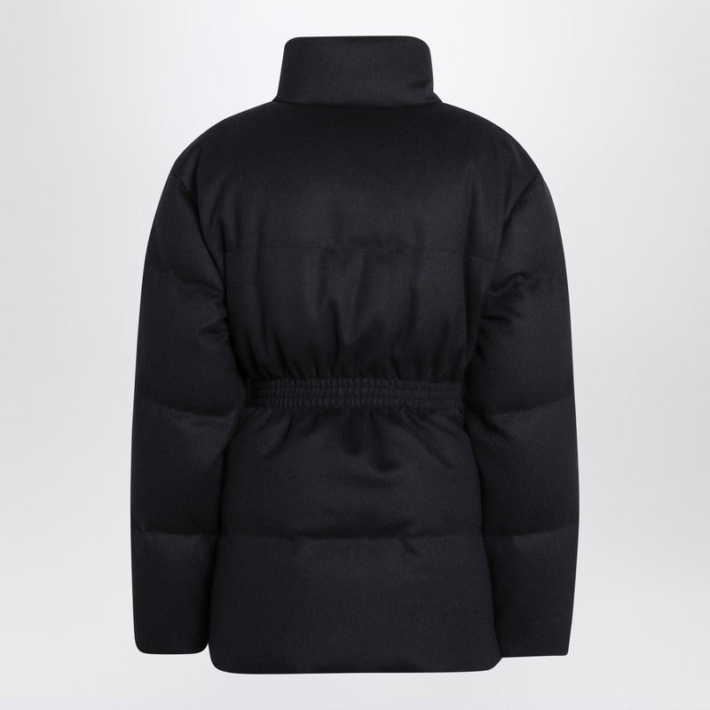 Prada Blue Down Jacket With Blue Flannel Belt Women - 2