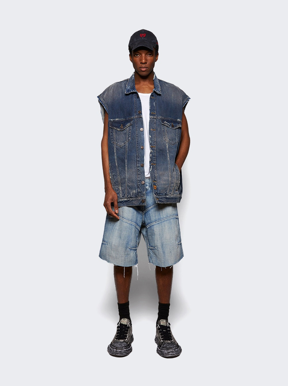 Sleeveless Jacket Blue - 5