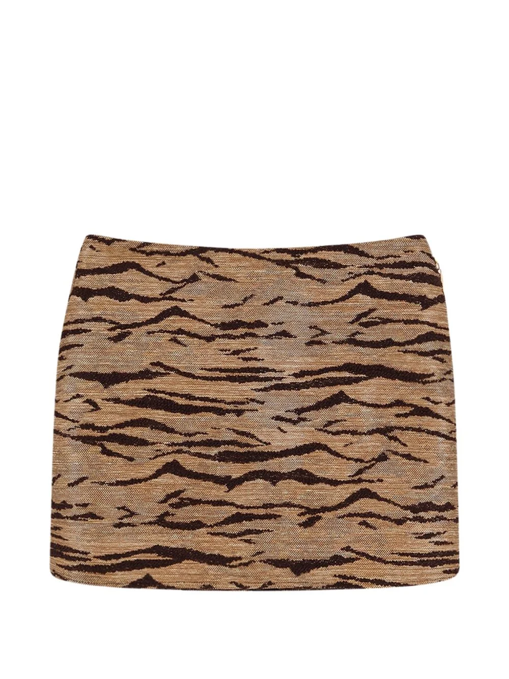 raffia-effect mini skirt - 1