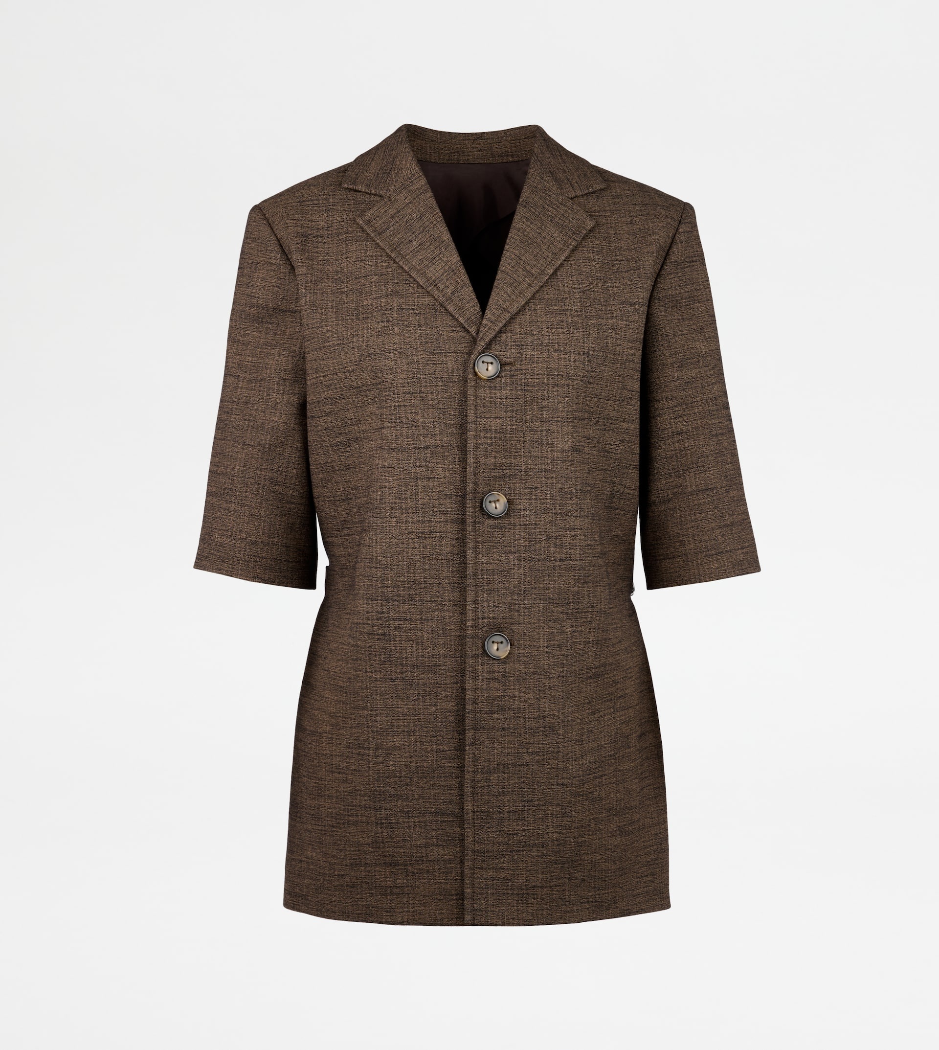 COTTON BLEND JACKET - BROWN - 1