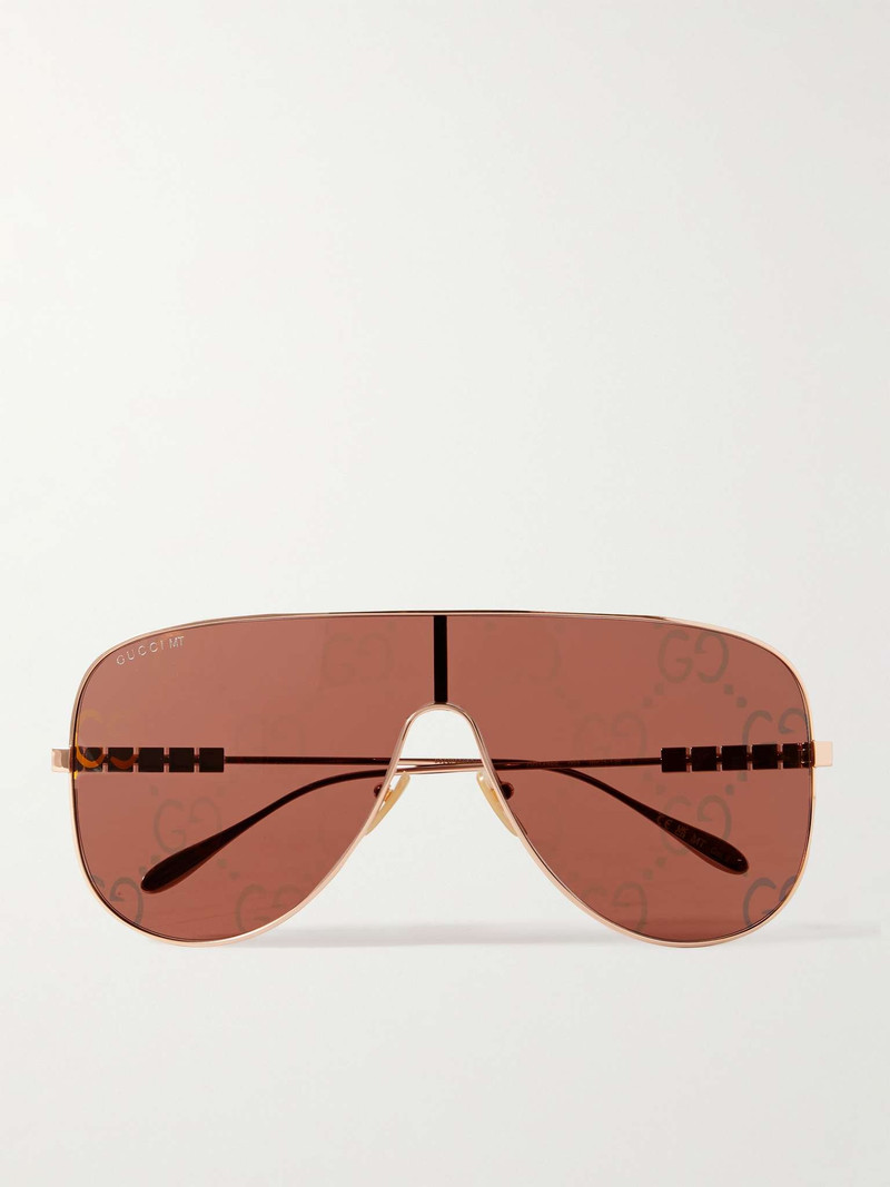 Aviator-Style 로즈 골드 톤 선글라스 - 1