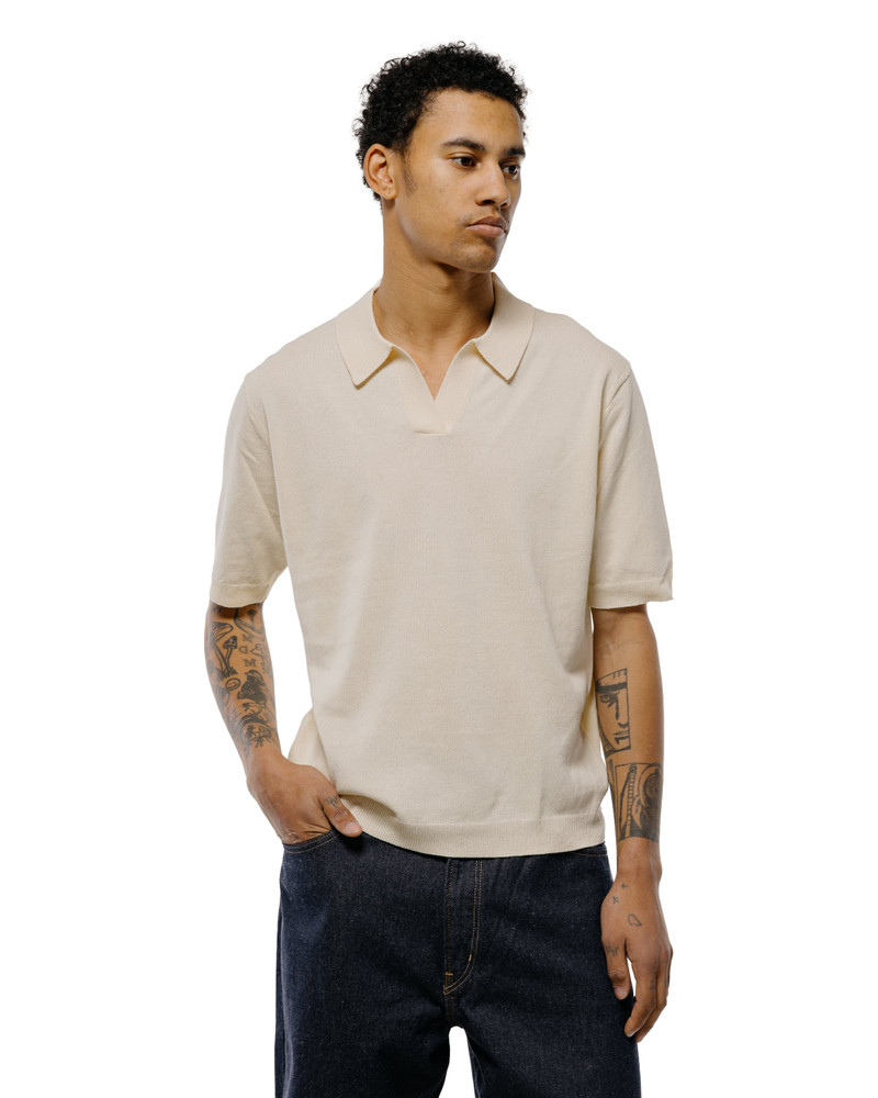 NORSE PROJECTS Anholt Cotton Paper Polo Natural Ecru outlook