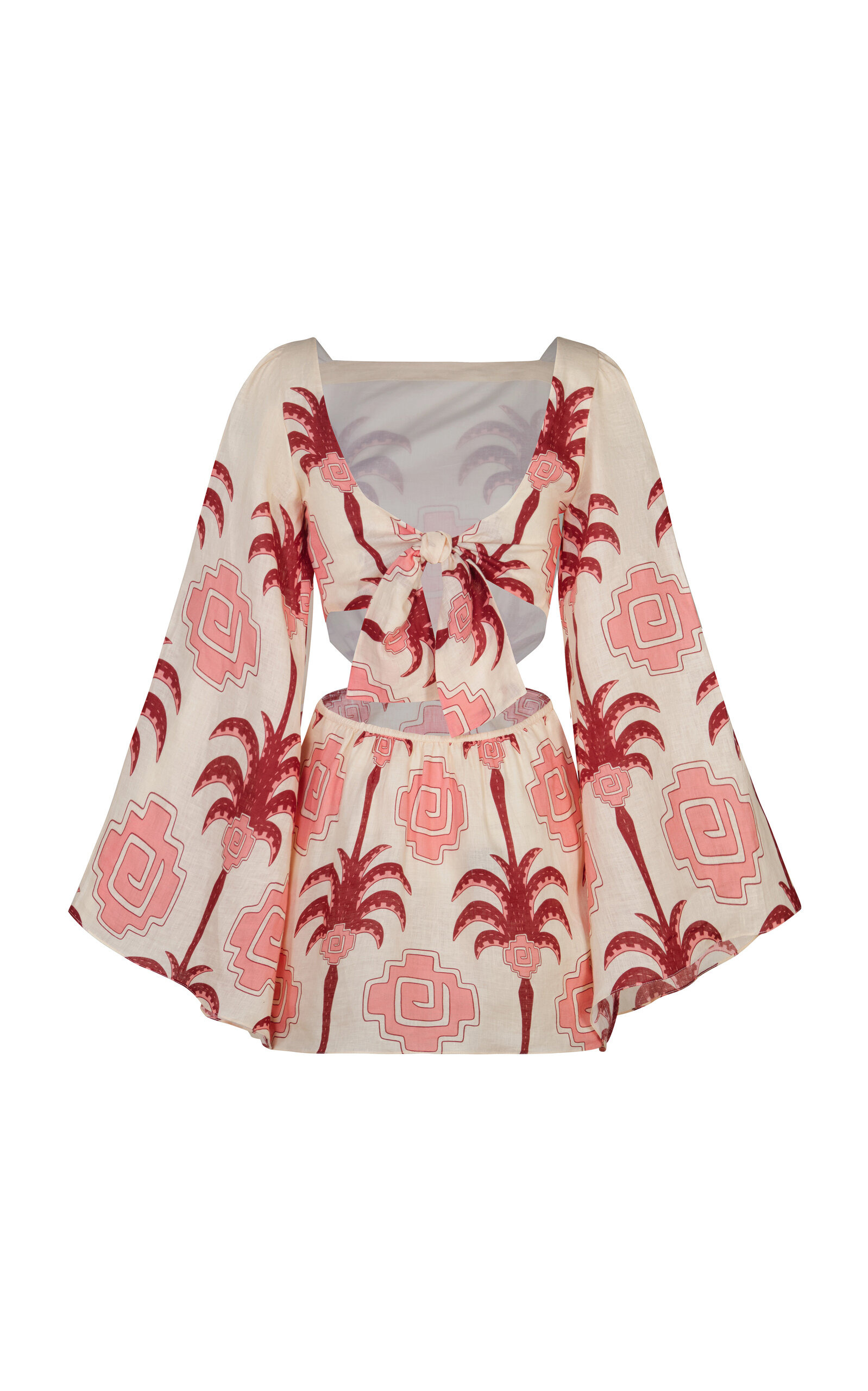 Wave After Wave Cutout Linen Mini Dress multi - 5