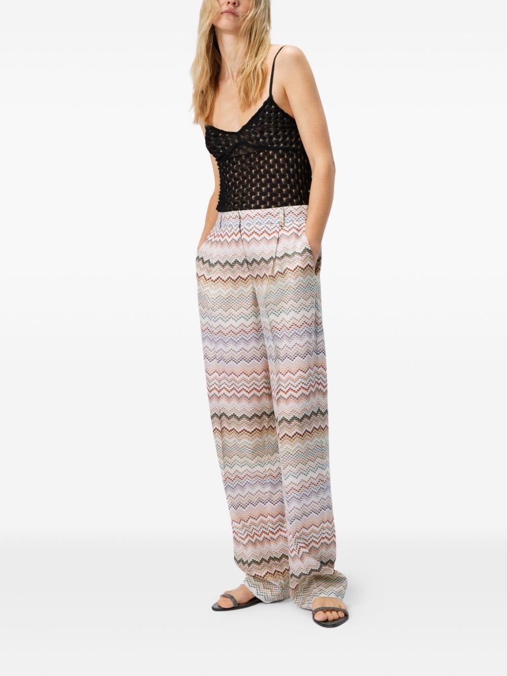 Zigzag-pattern trousers - 2