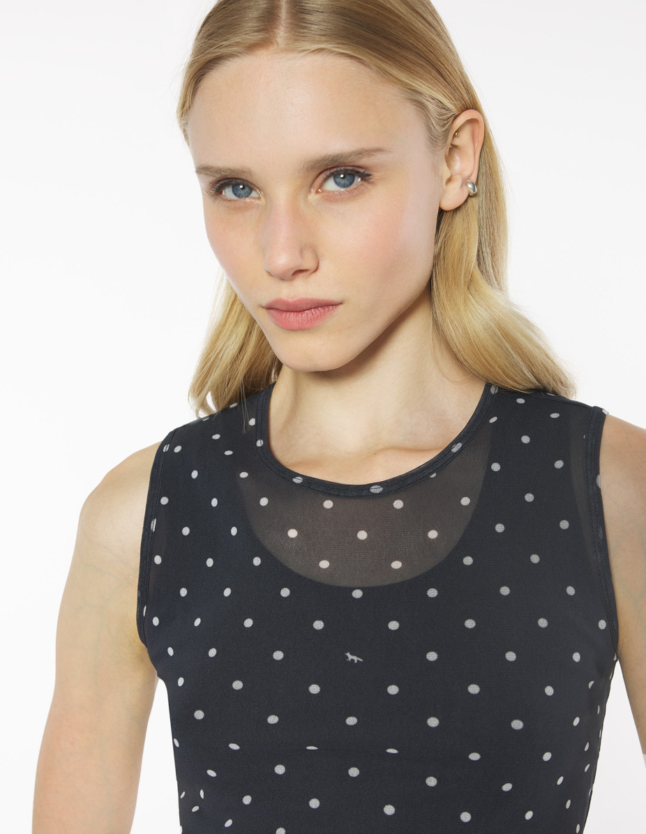 POLKA DOT FOX MESH TANK TOP - 4