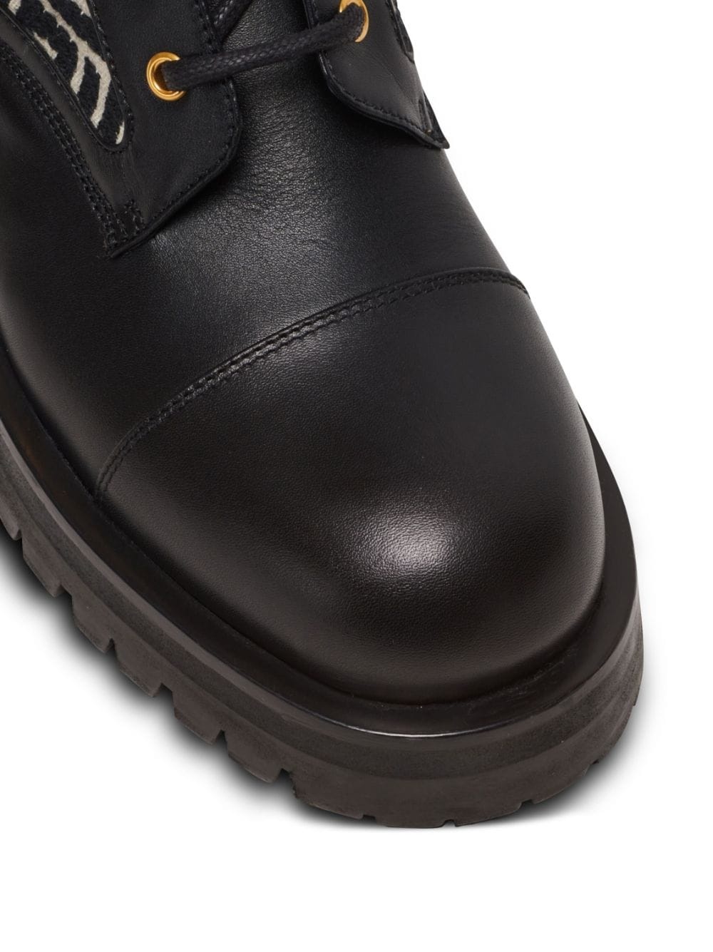 Charlie monogram-jacquard leather boots - 5