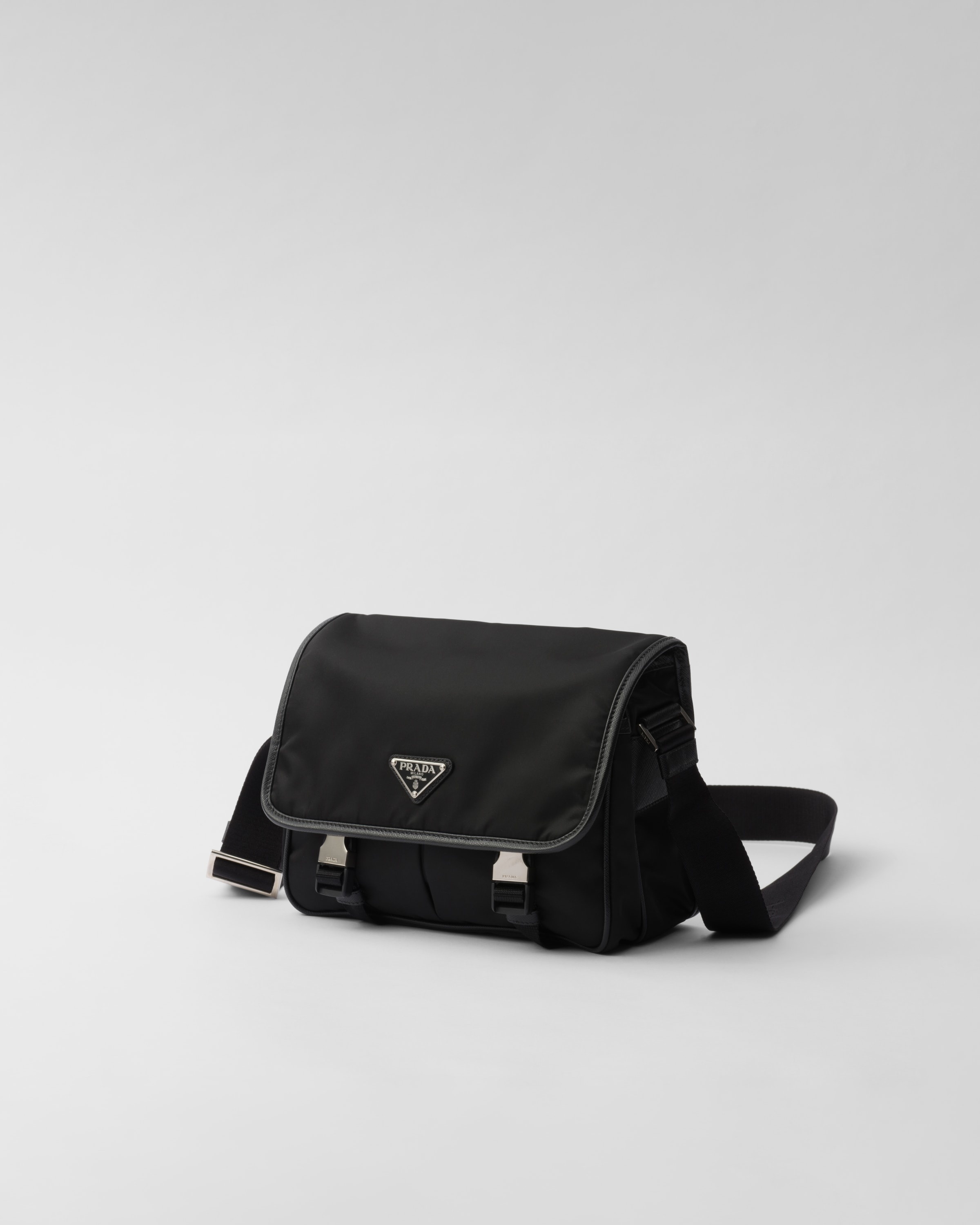 Re-Nylon and Saffiano leather shoulder bag - 3