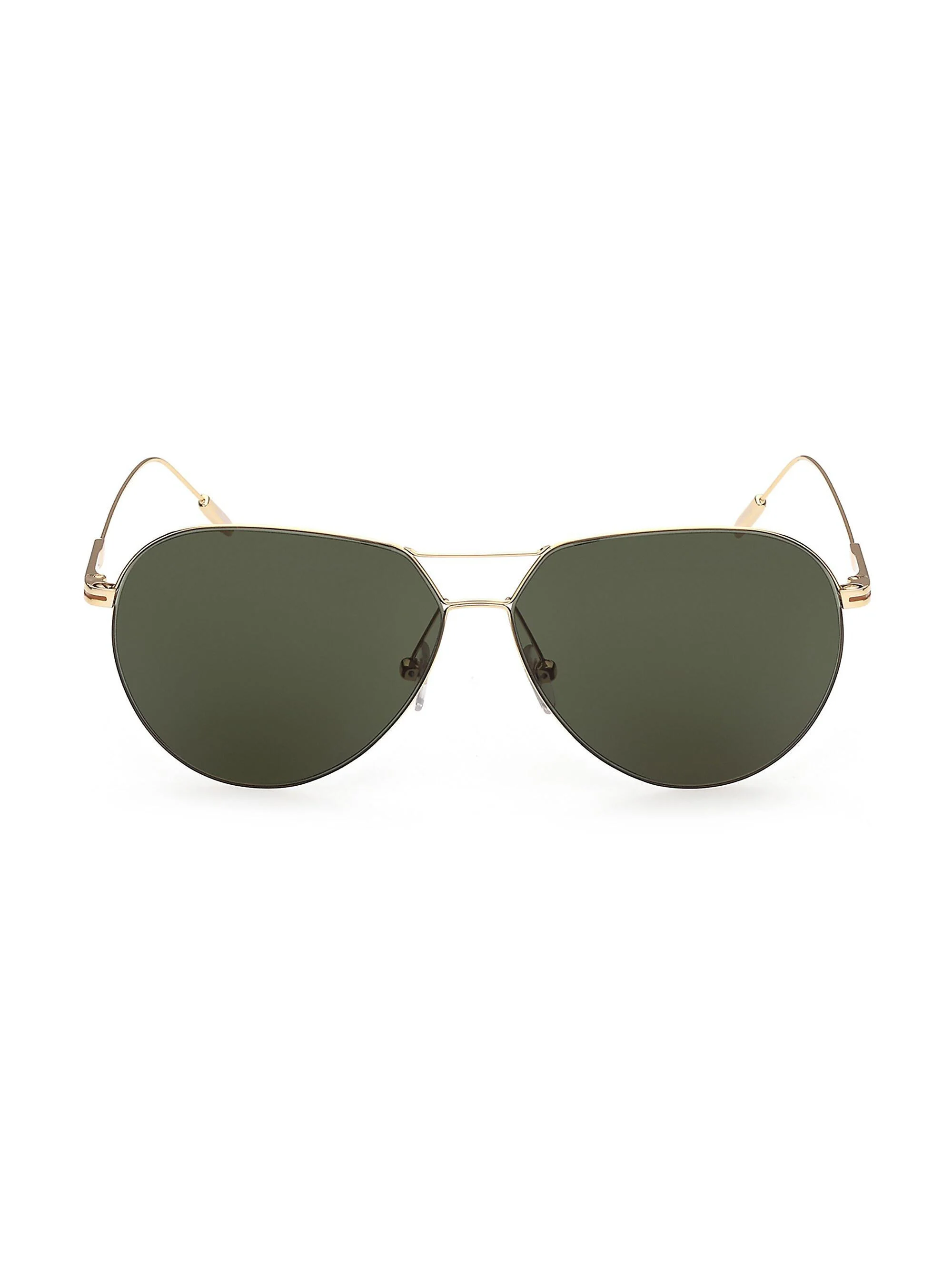 Men's 59MM Aviator Sunglasses - Shiny Gold Smoke - 1