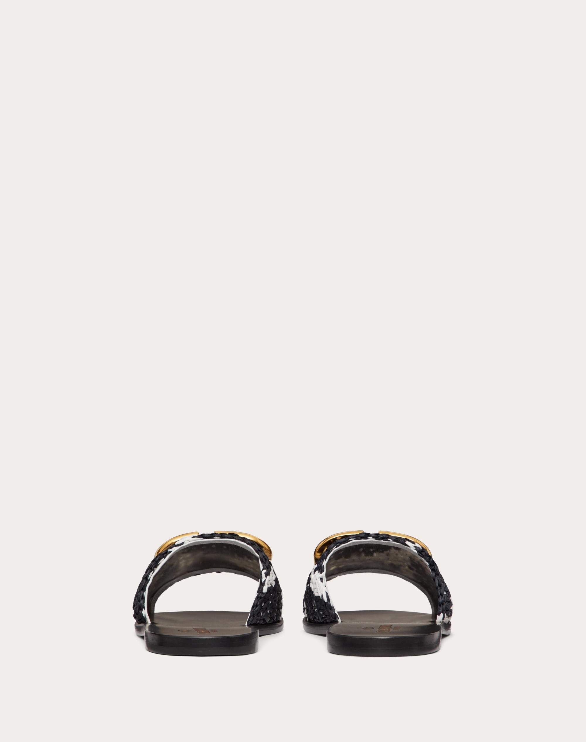 RAFFIA SLIDE SANDAL WITH GIRAFFA RE-EDITION PATTERN - 3