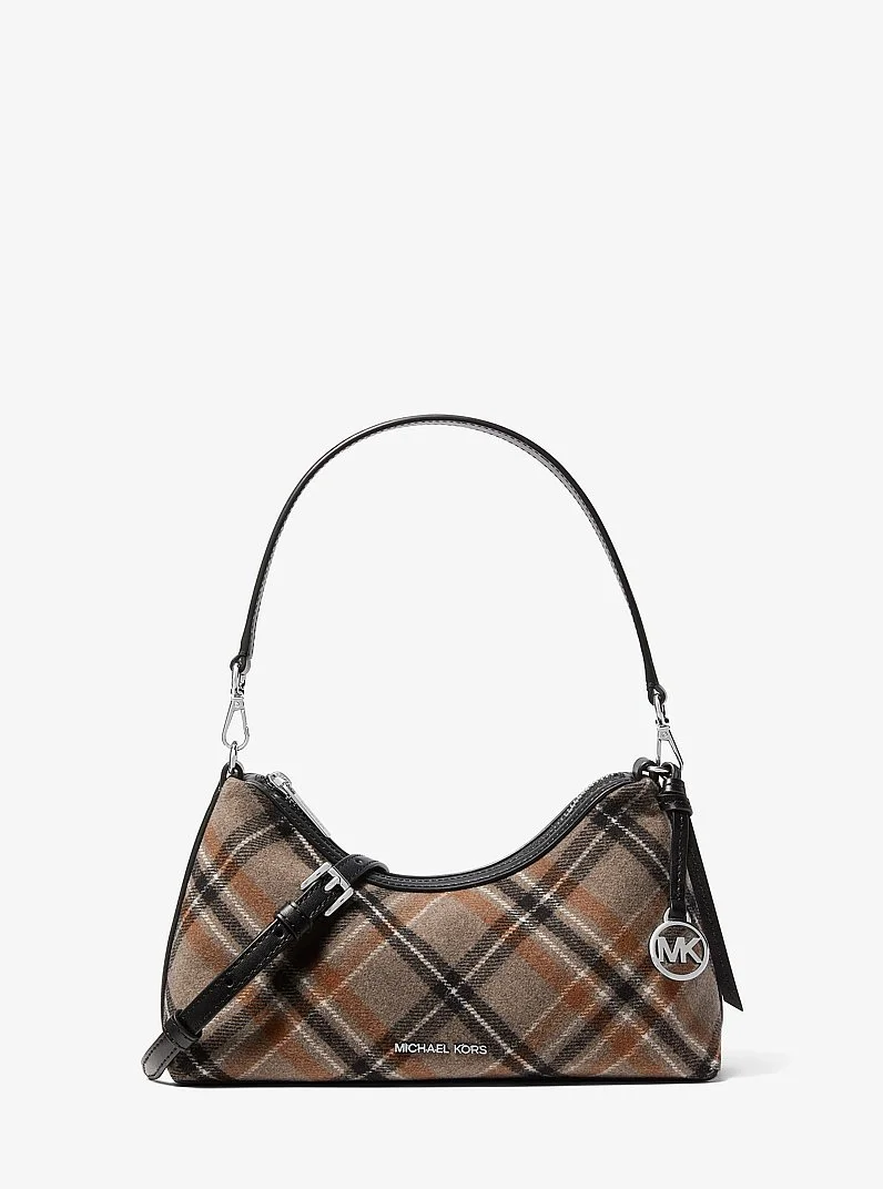 Sammy Small Plaid Print Wool Blend Convertible Crossbody Bag - 1