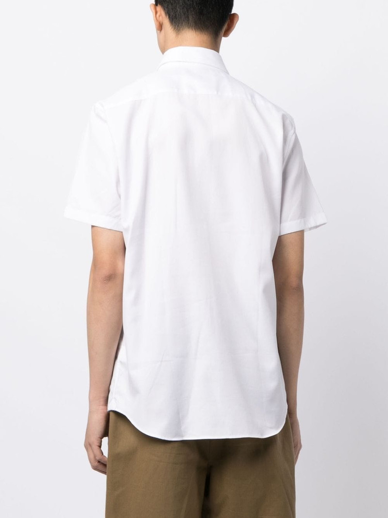 logo-embroidered short-sleeve cotton shirt 4