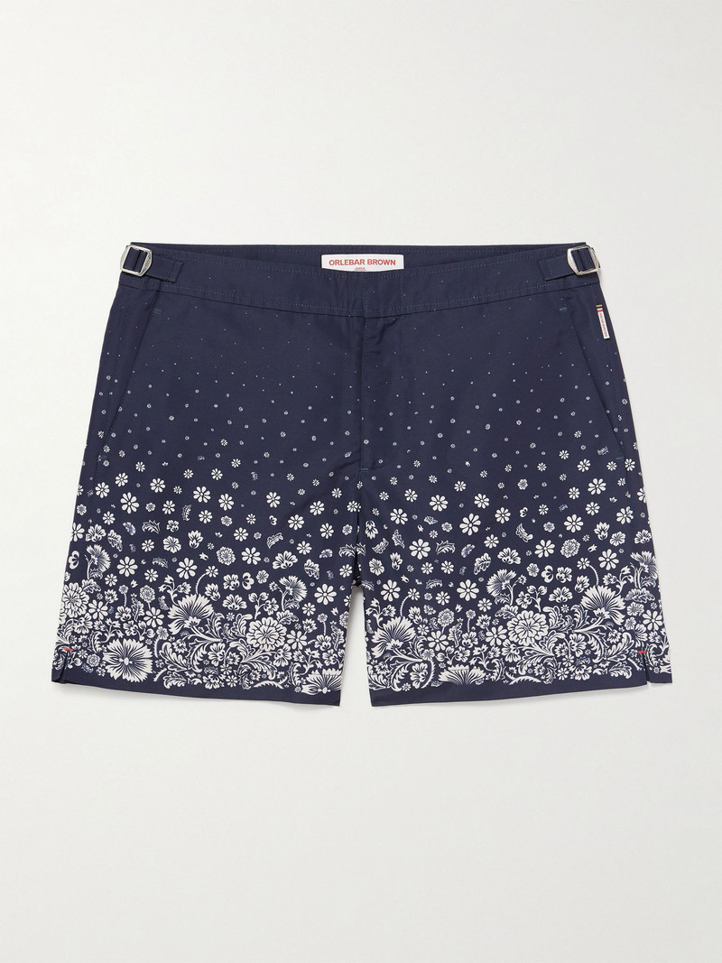 Bulldog Plant Straight-Leg Mid-Length Recycled Swim Shorts Navy 1