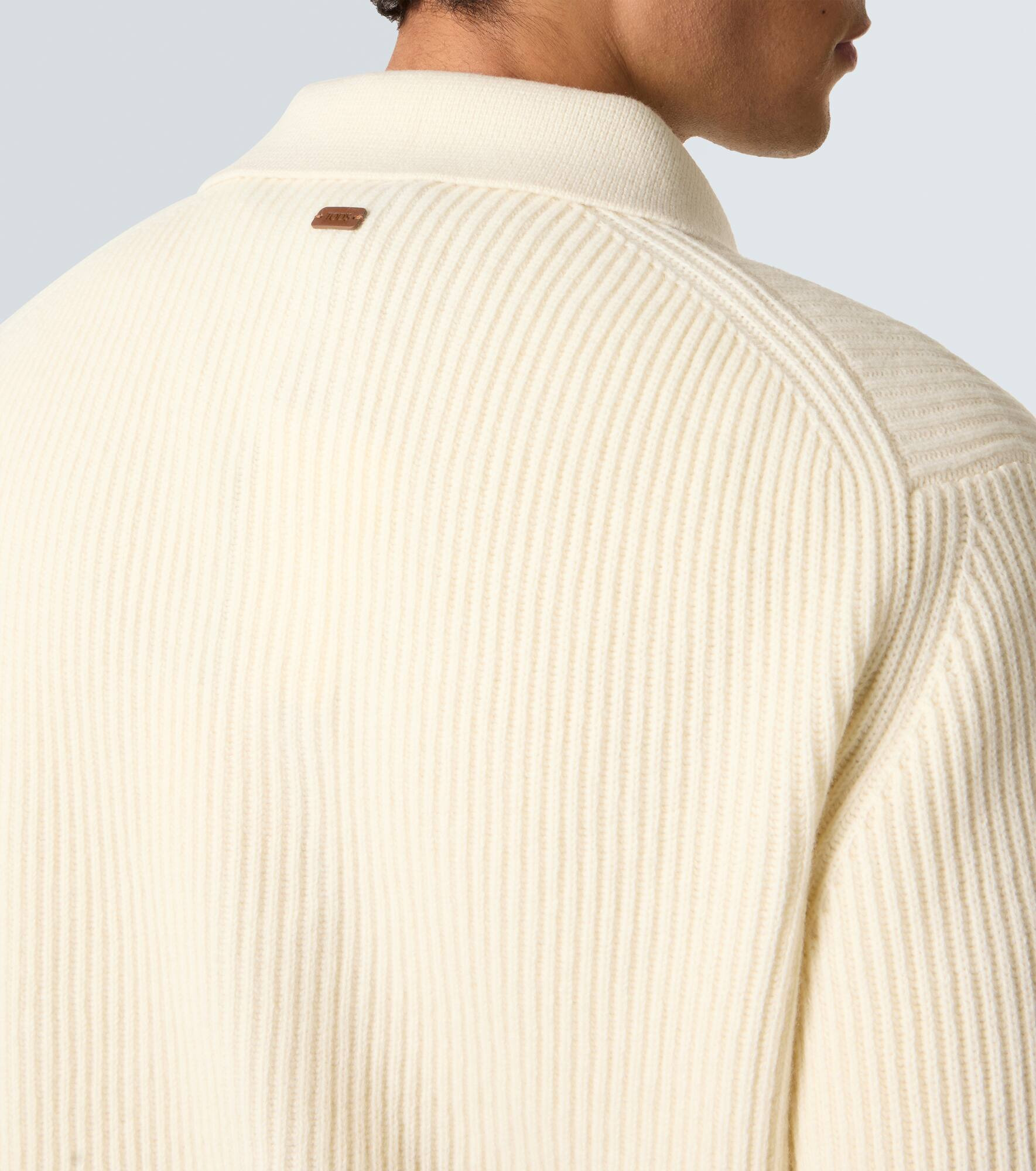 Ribbed-knit wool and cashmere cardigan - 6