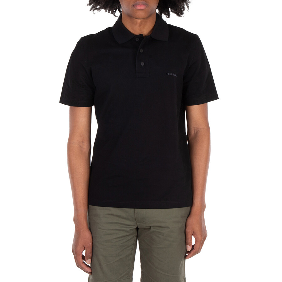 Ferragamo Short Sleeve Cotton Polo Shirt - 1