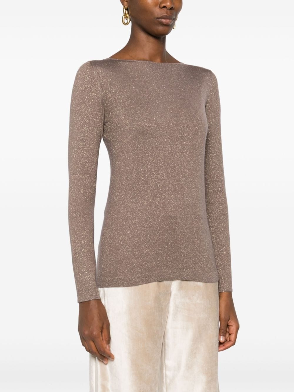 Cashmere and silk blend boatneck sweater - 5