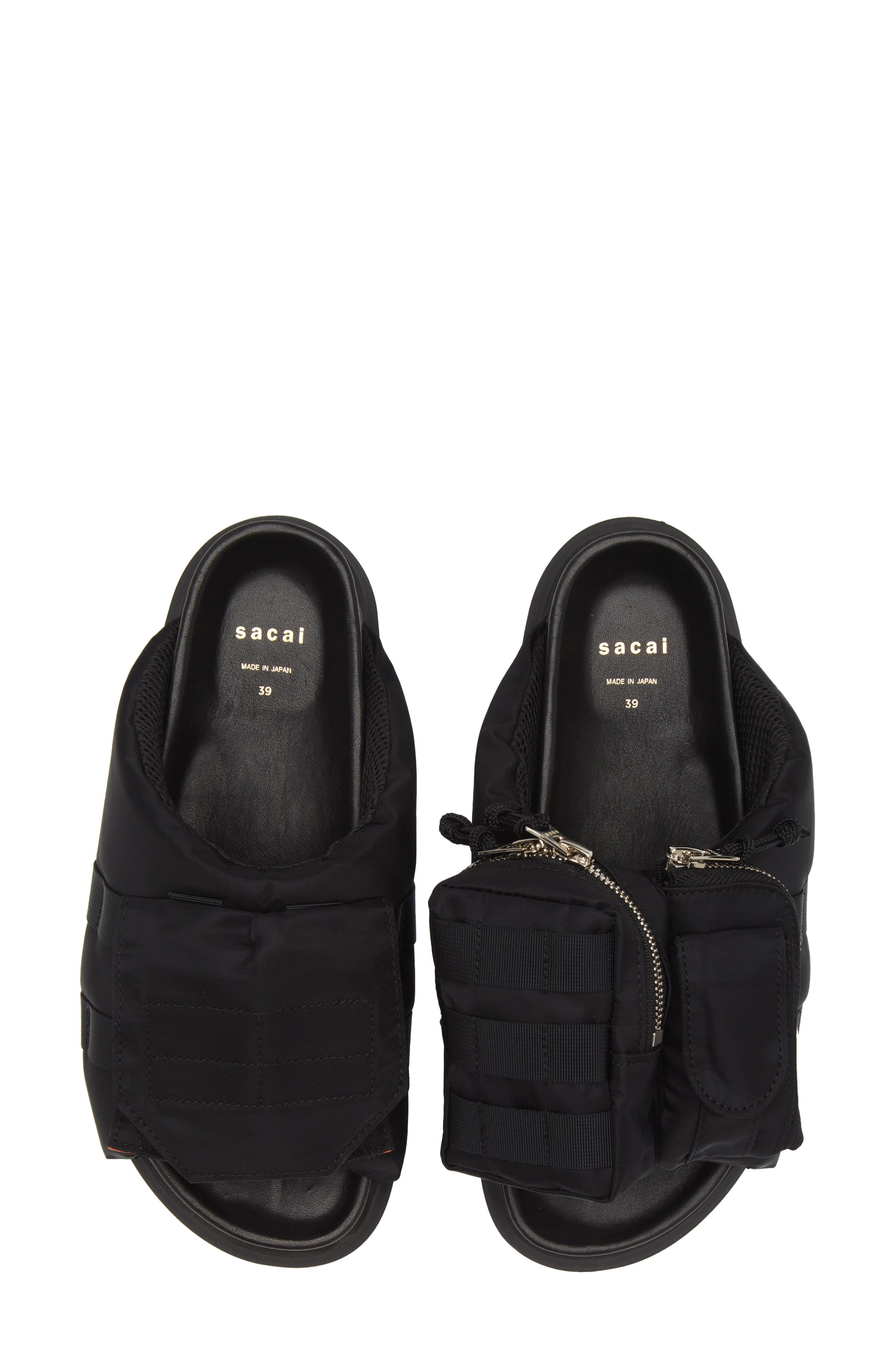 Pocket Mismatched Slide Sandals - 5