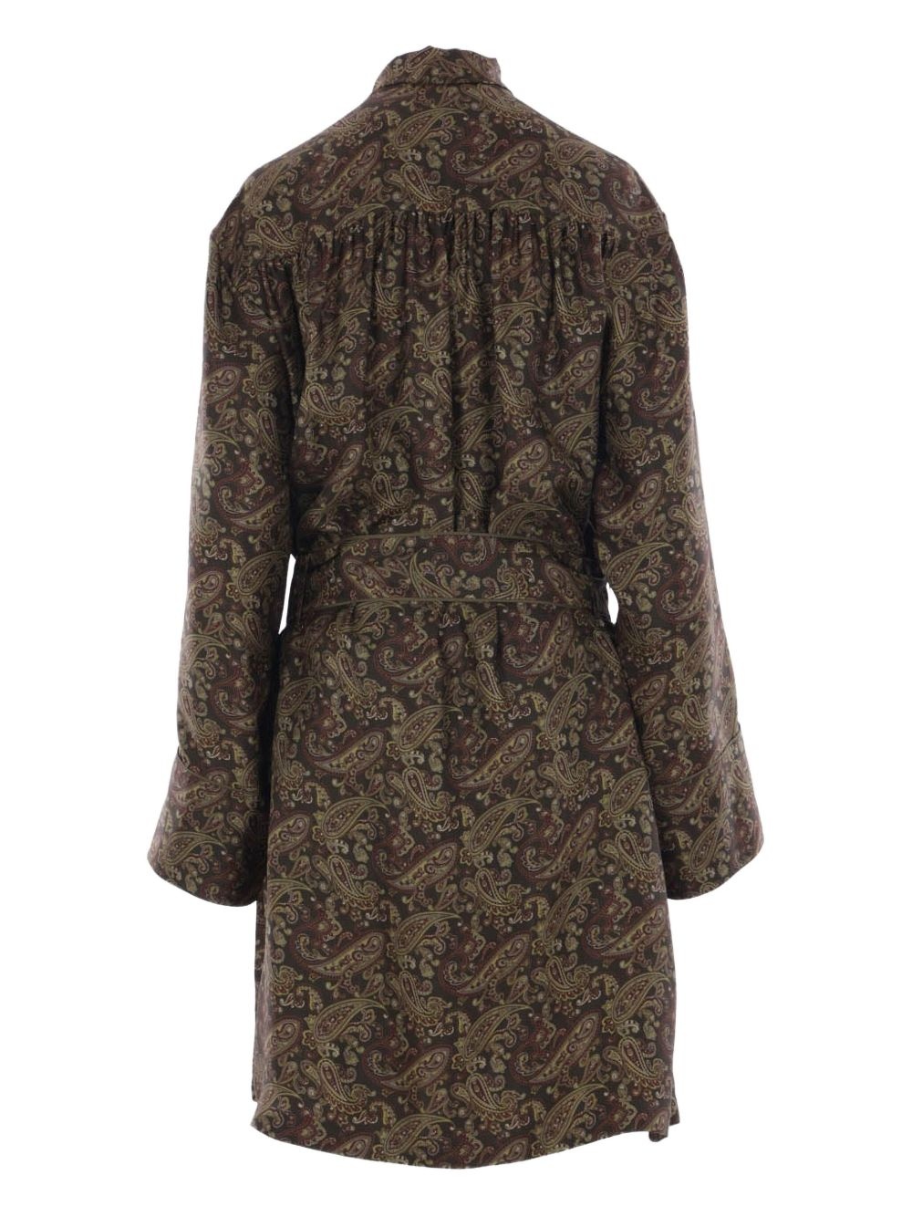 paisley-print silk dress - 2