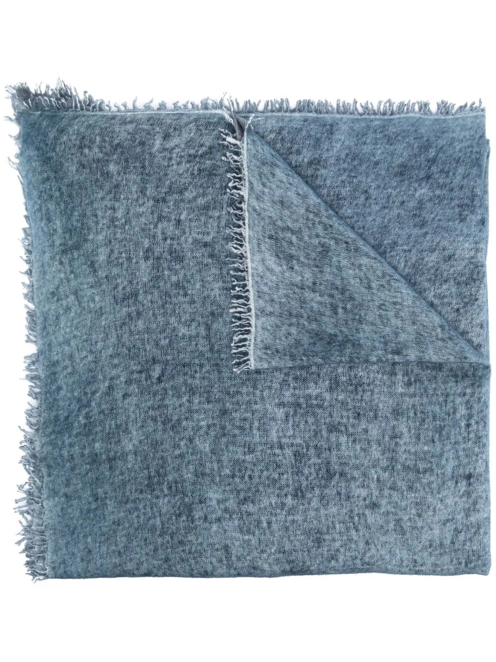 washed frayed-edge cashmere scarf - 1