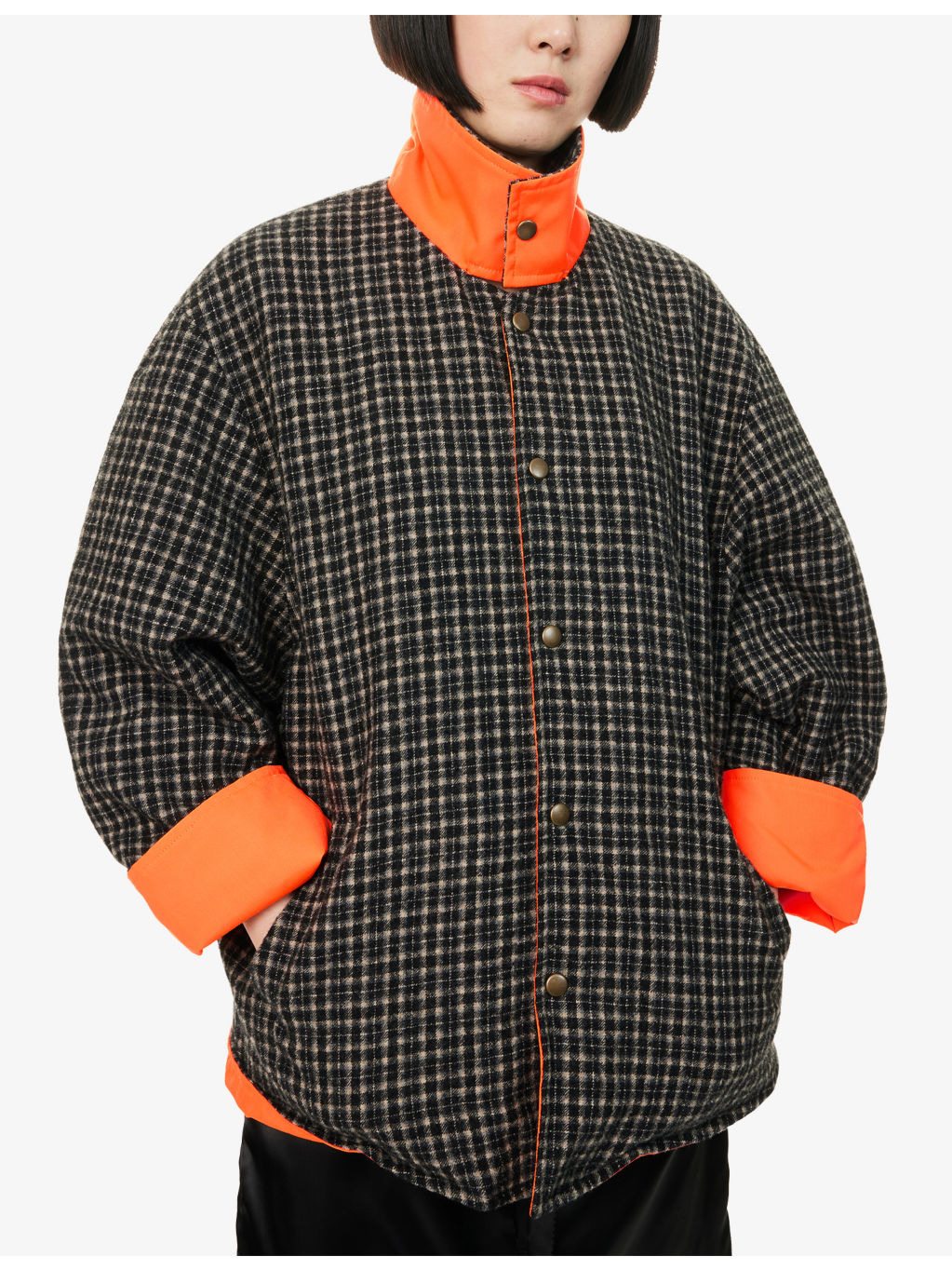 Relaxed-Fit Buttoned-Collar Woven Jacket - 5