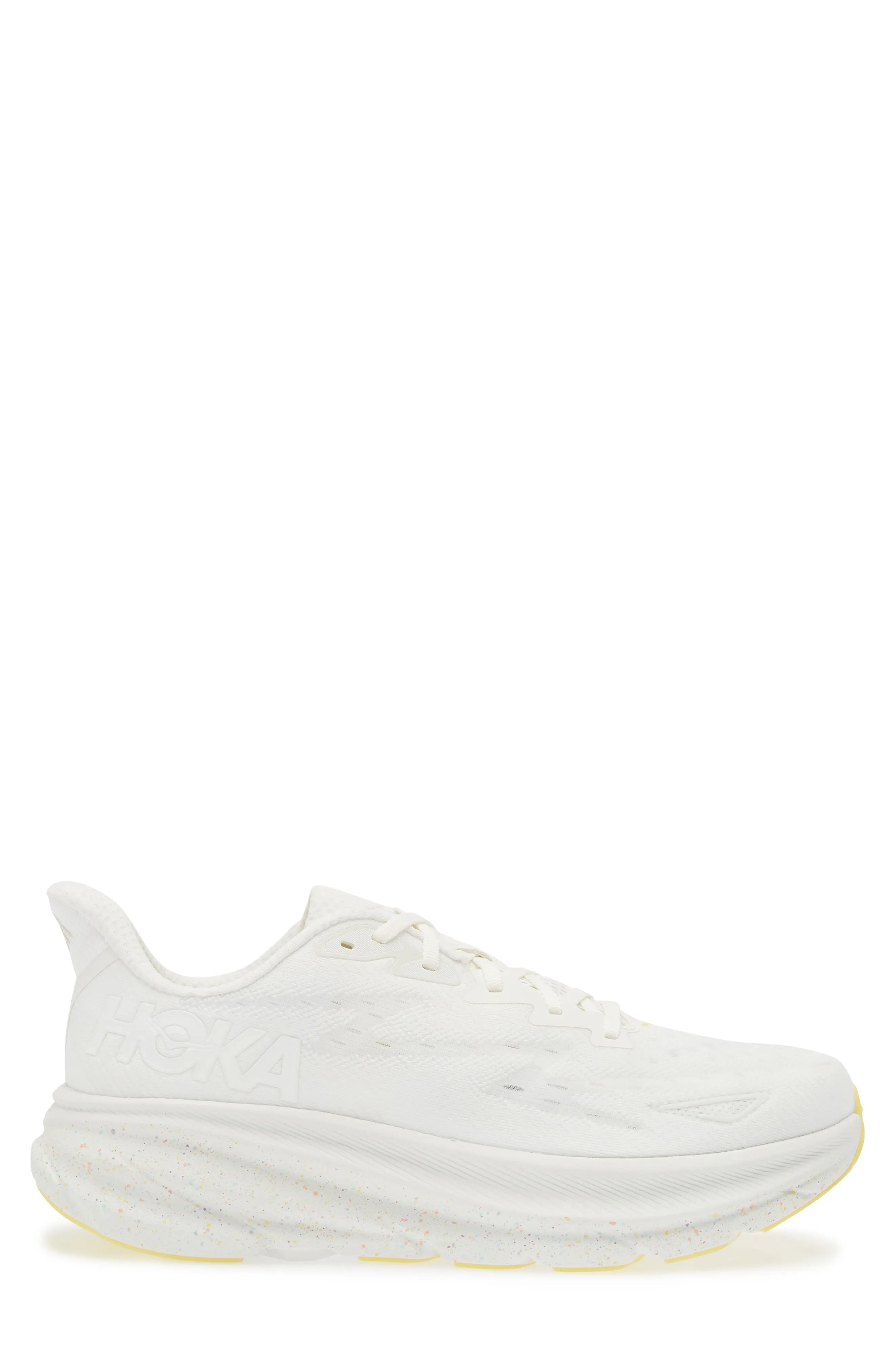 Clifton 9 Running Shoe in White /Lemonade - 3