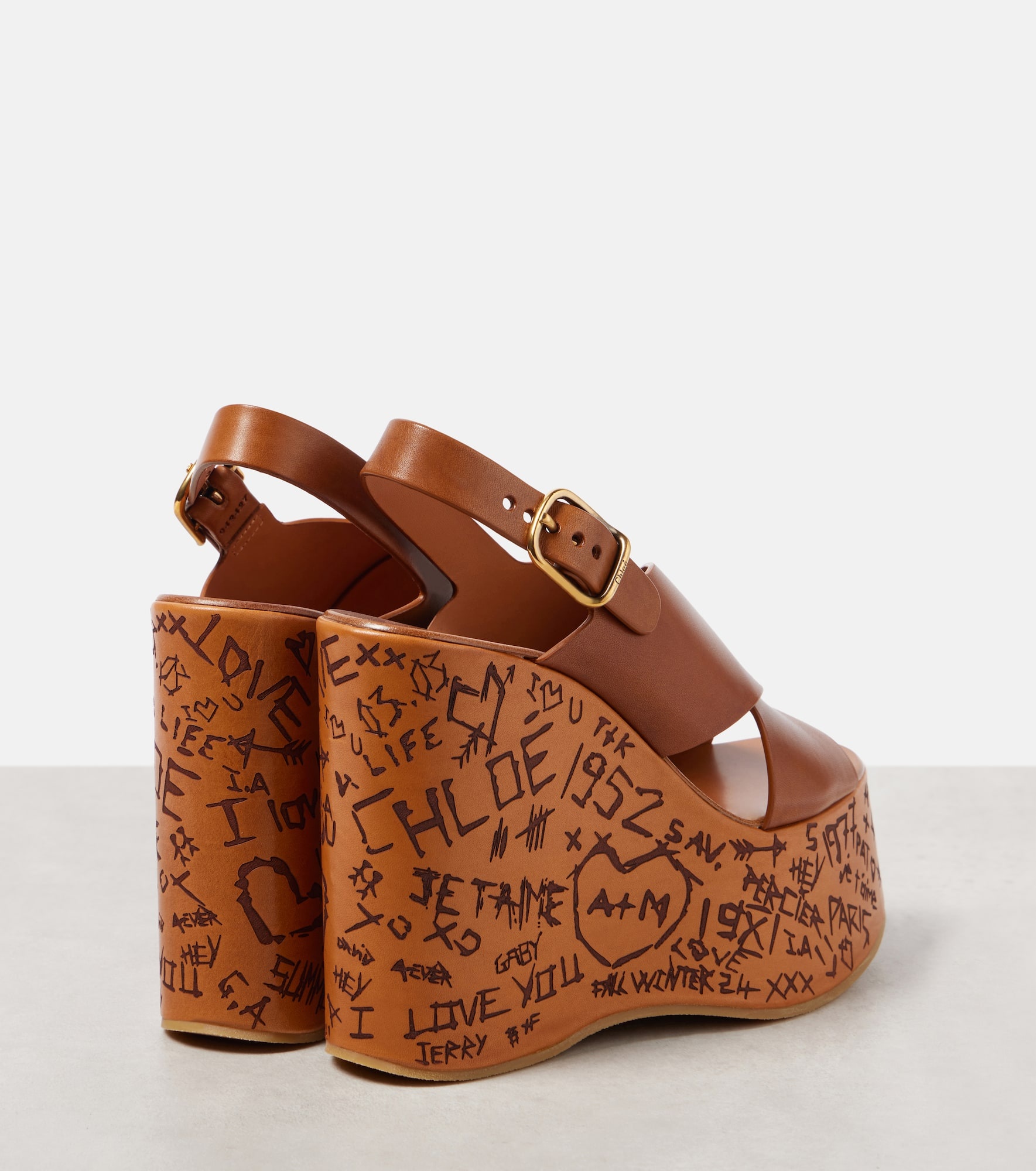 Maxime leather wedge sandals - 2