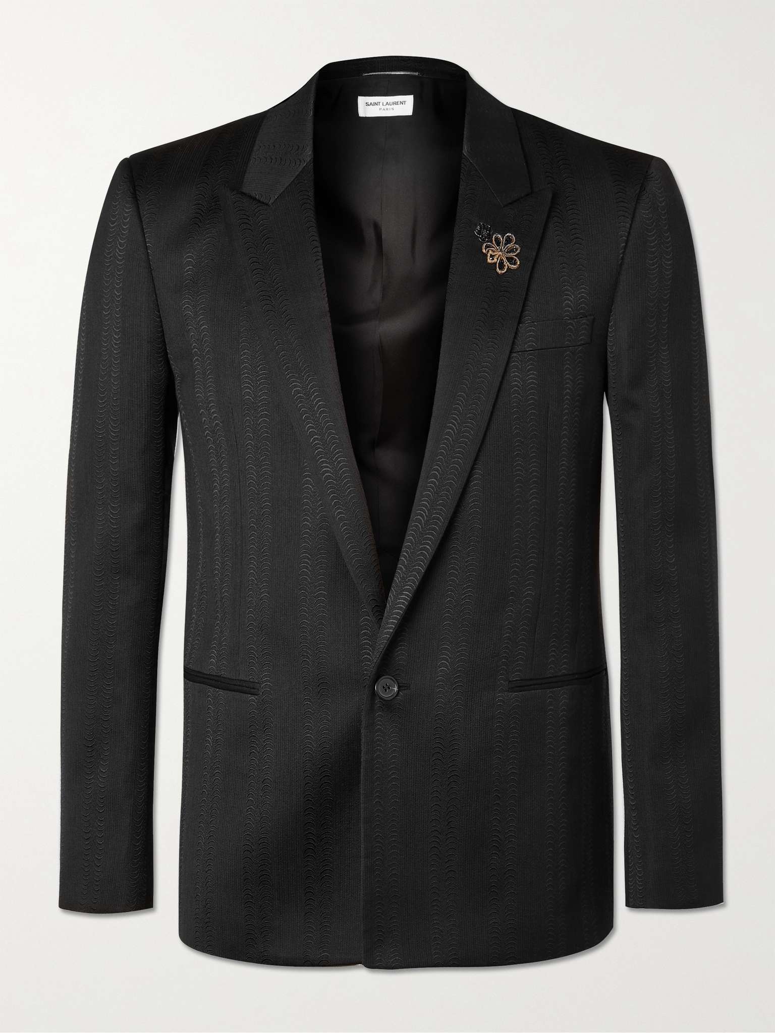 Slim-Fit Wool, Silk and Cotton-Blend Jacquard Suit Jacket - 1