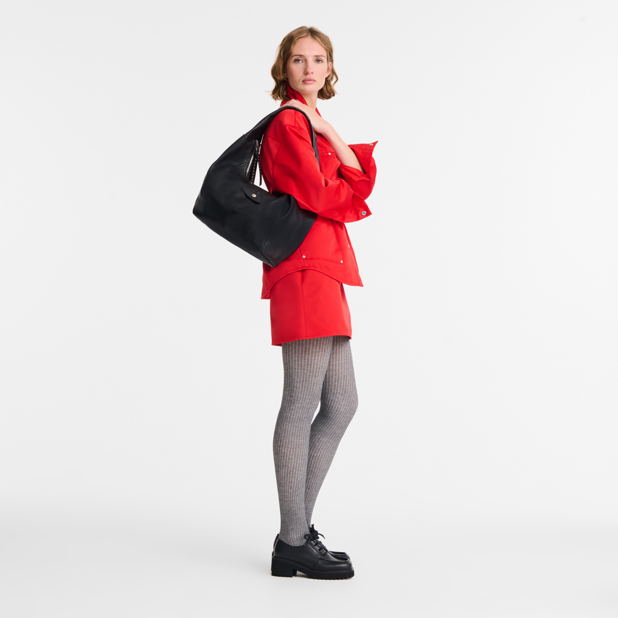 Le Pliage Xtra L Hobo bag Black - Leather - 2