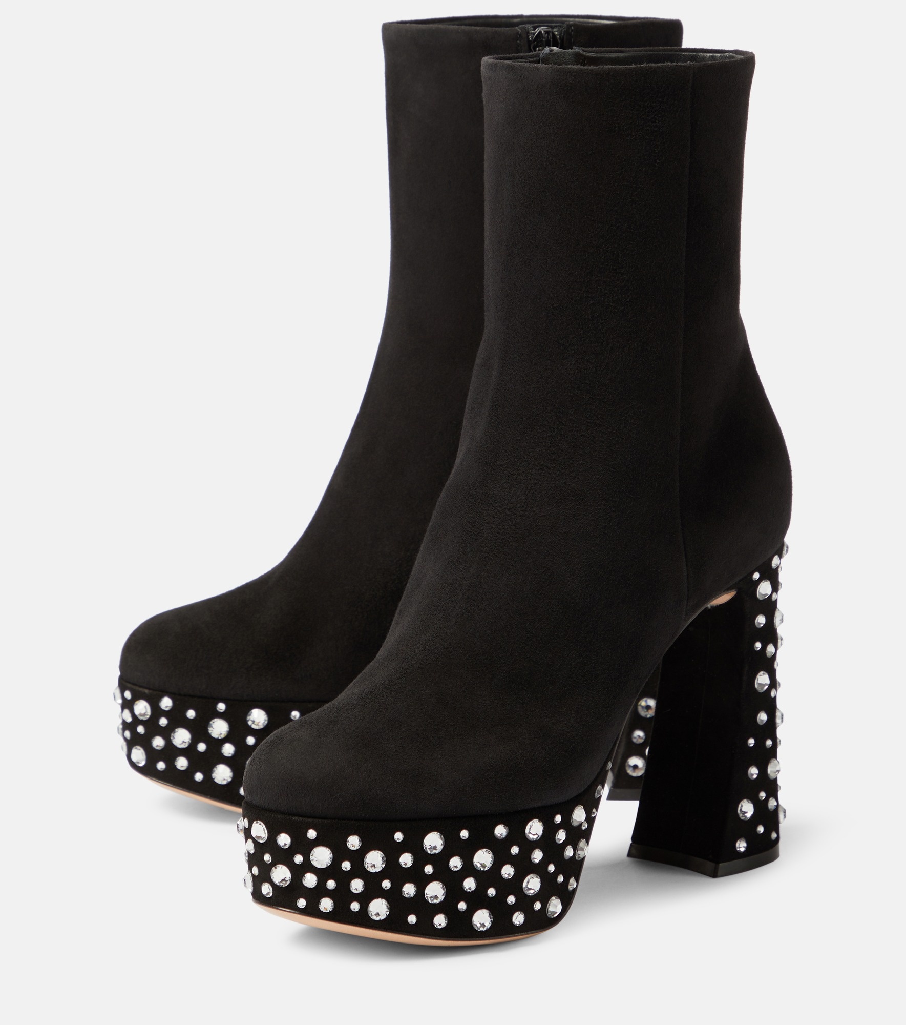Crystal Holly suede platform ankle boots - 5