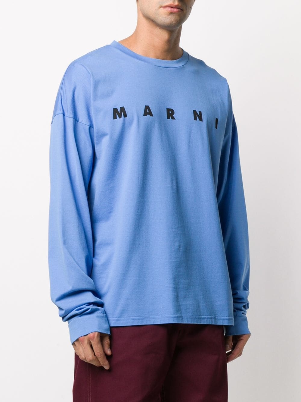 logo print long sleeve T-shirt - 3