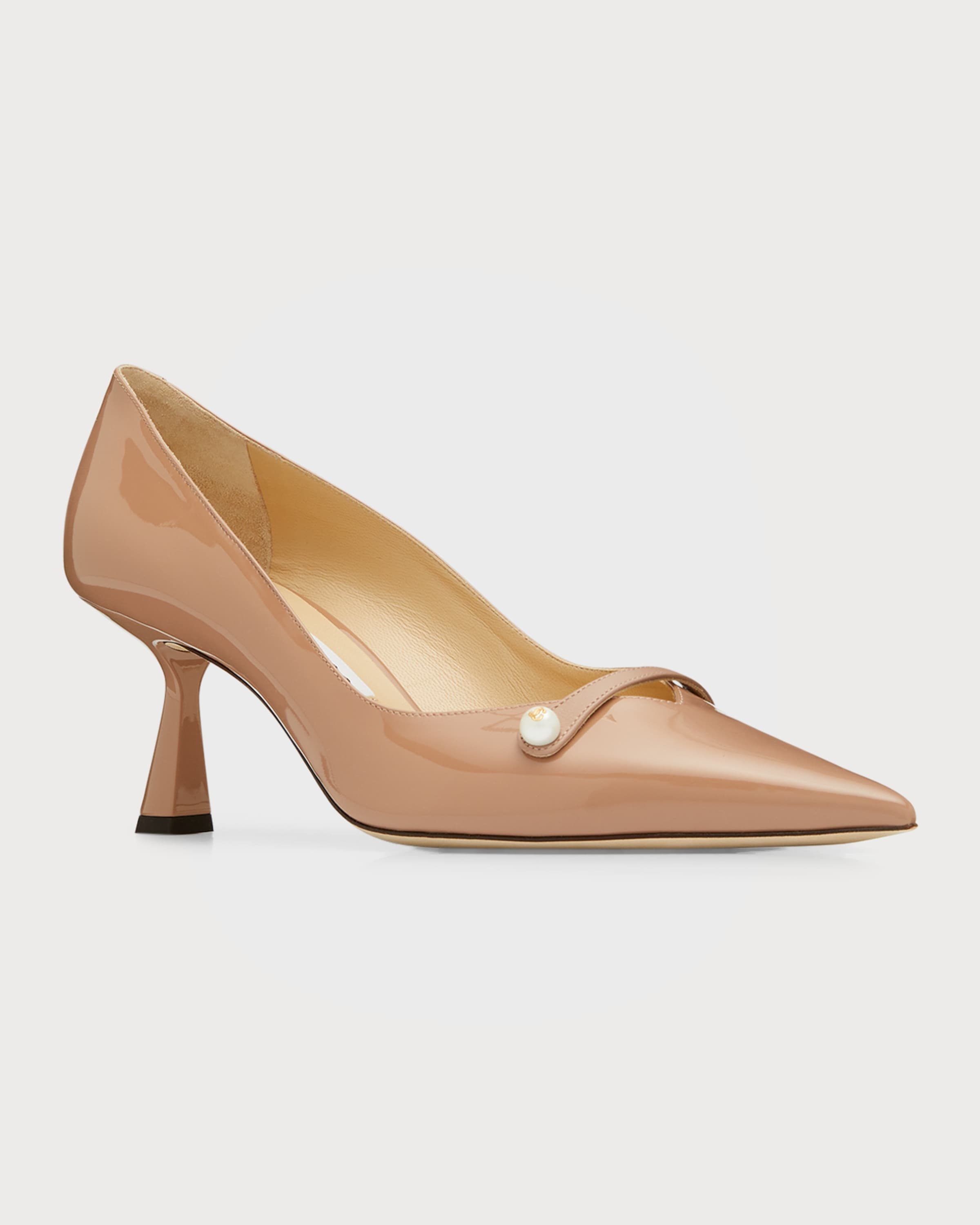 Rosalia Patent Pearly-Strap Pumps - 3