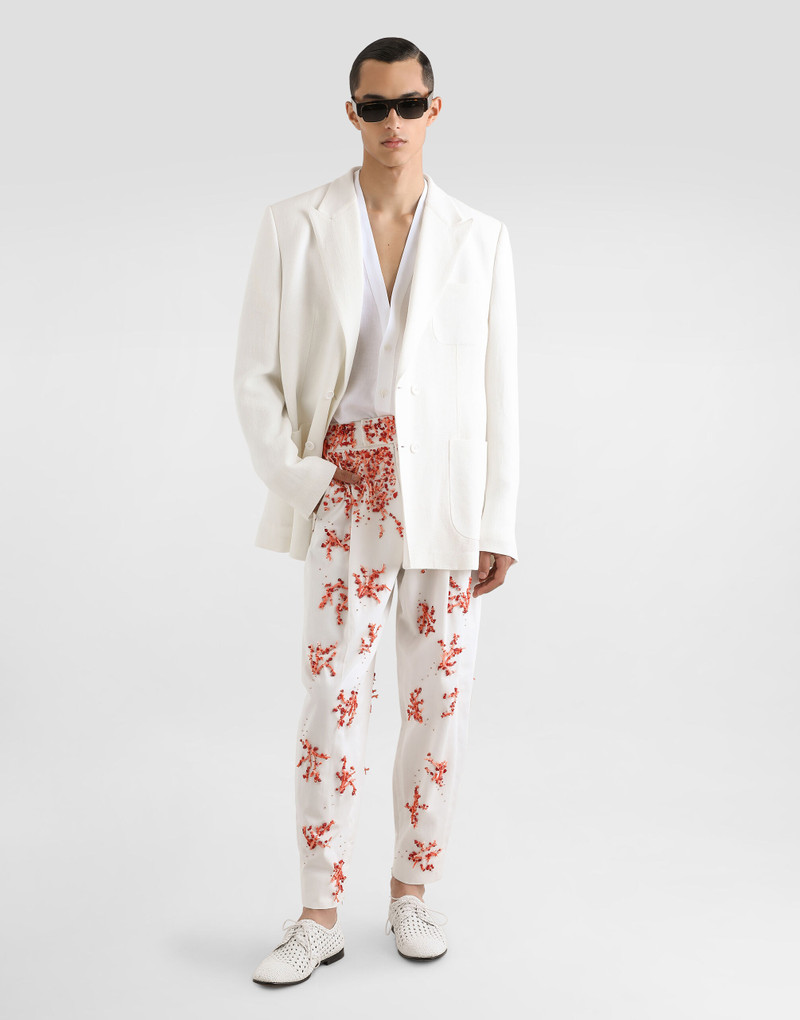 Dolce & Gabbana Long-sleeved linen shirt with cardigan buttoning outlook