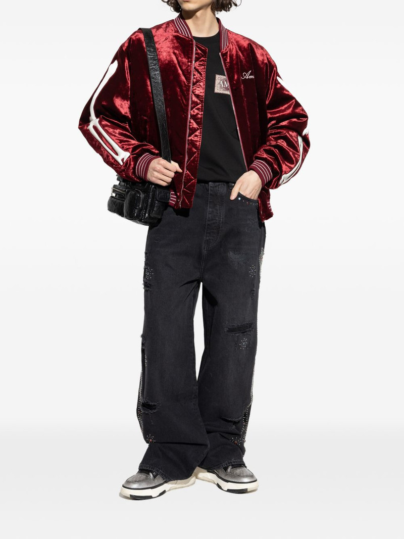 AMIRI bone detail bomber jacket outlook