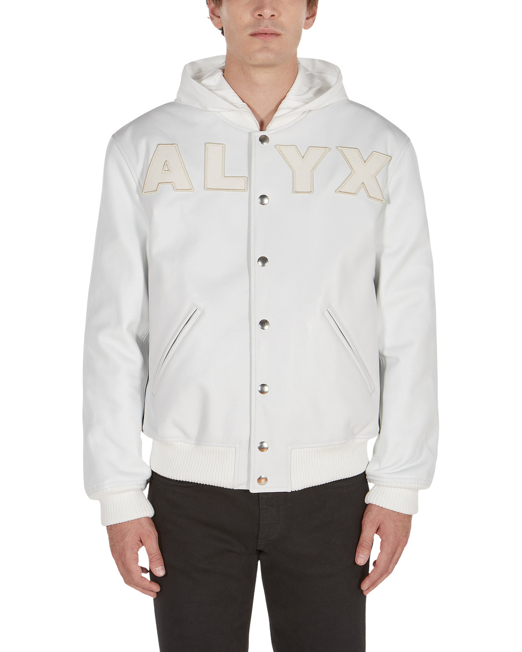 LEATHER LOGO VARSITY JACKET - 2