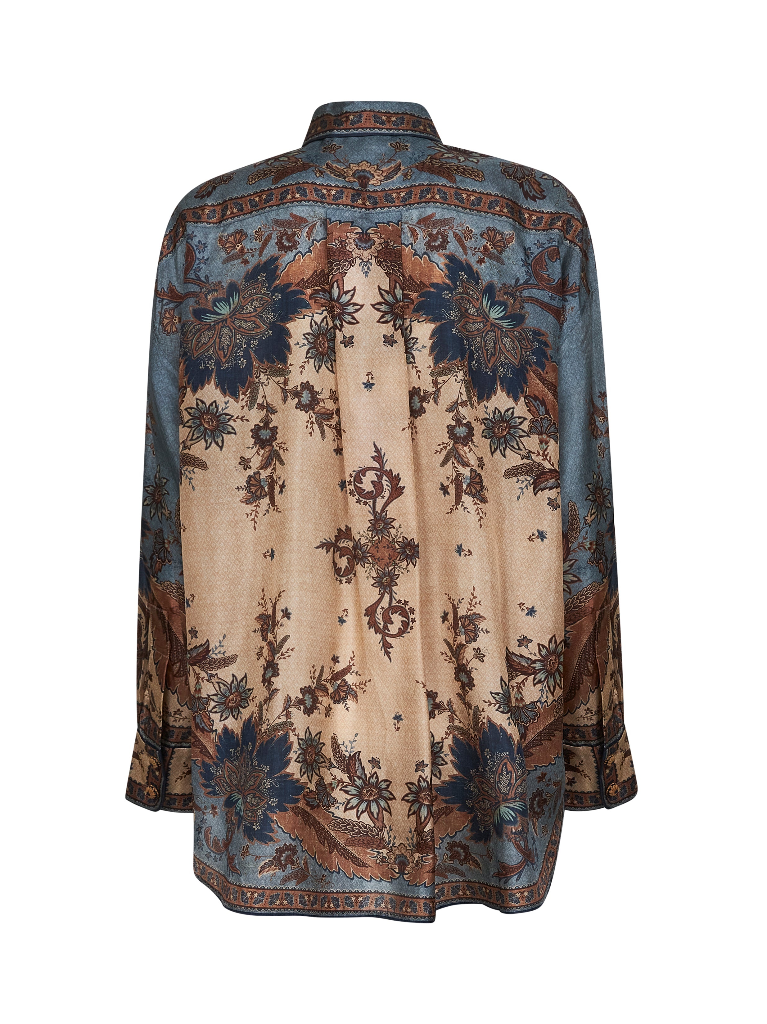 Indienne floral habotai silk Ascension shirt - 2