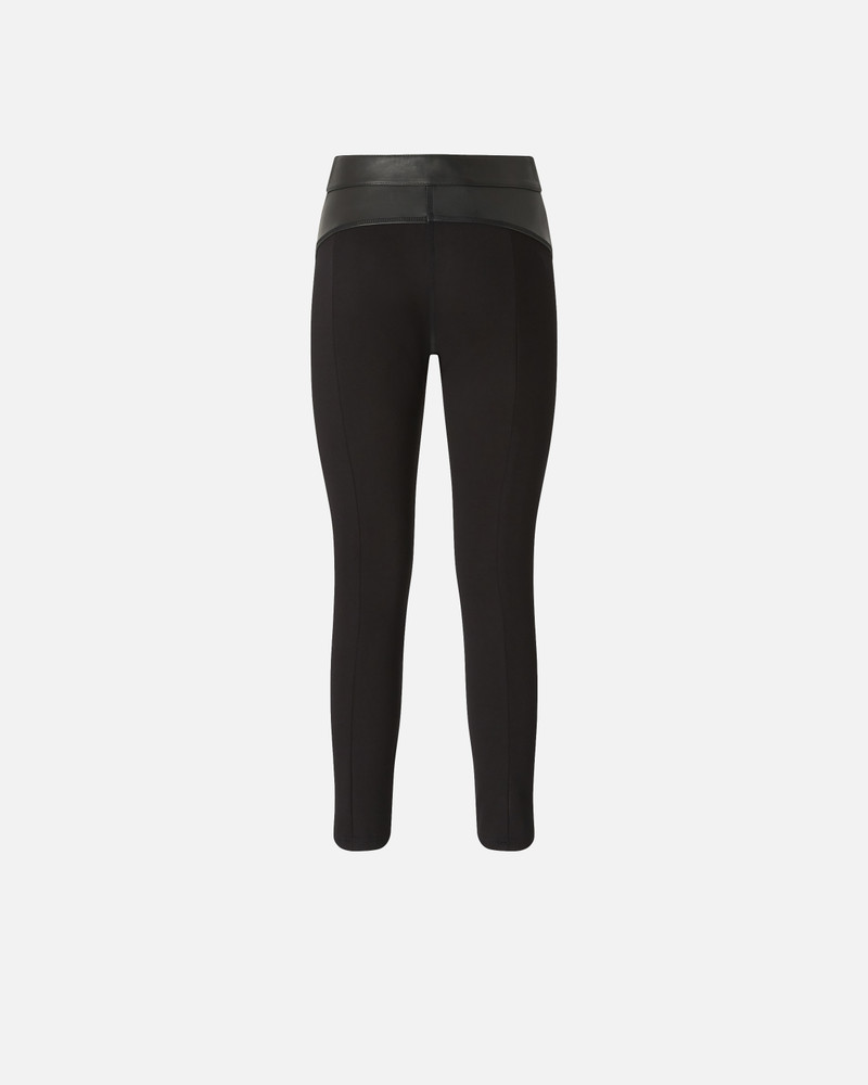 LEATHER AND STRETCH FABRIC TROUSERS 6