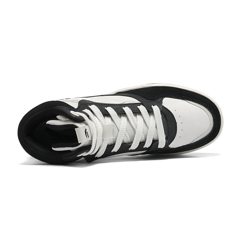 ANTA (WMNS) ANTA High Top Skateboarding Shoes 'Black White' 922348081-3 outlook