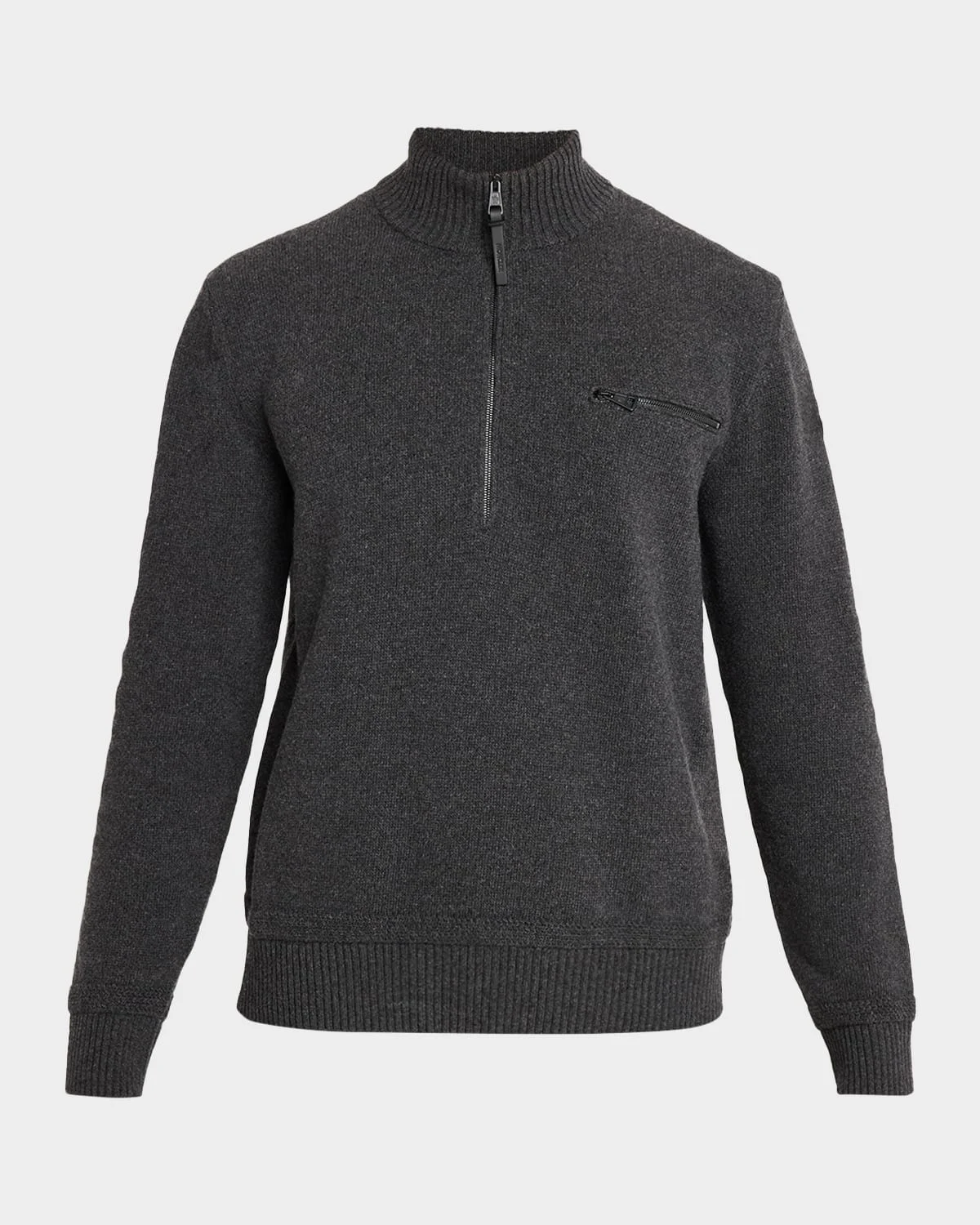 Men's Wool and Cashmere Half-Zip Sweater - 1